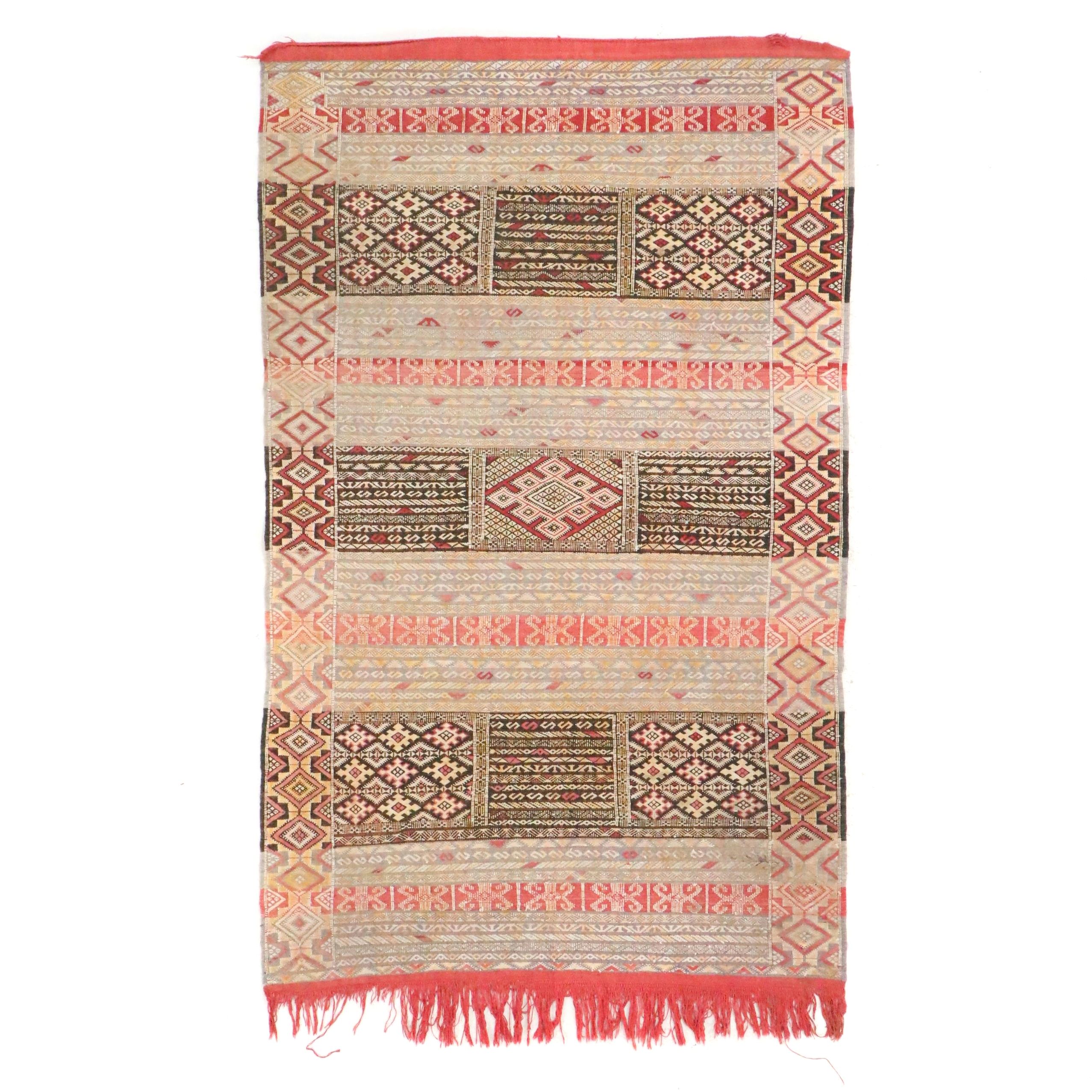 4'3 x 7'1 Handwoven Turkish Bergama Area Rug