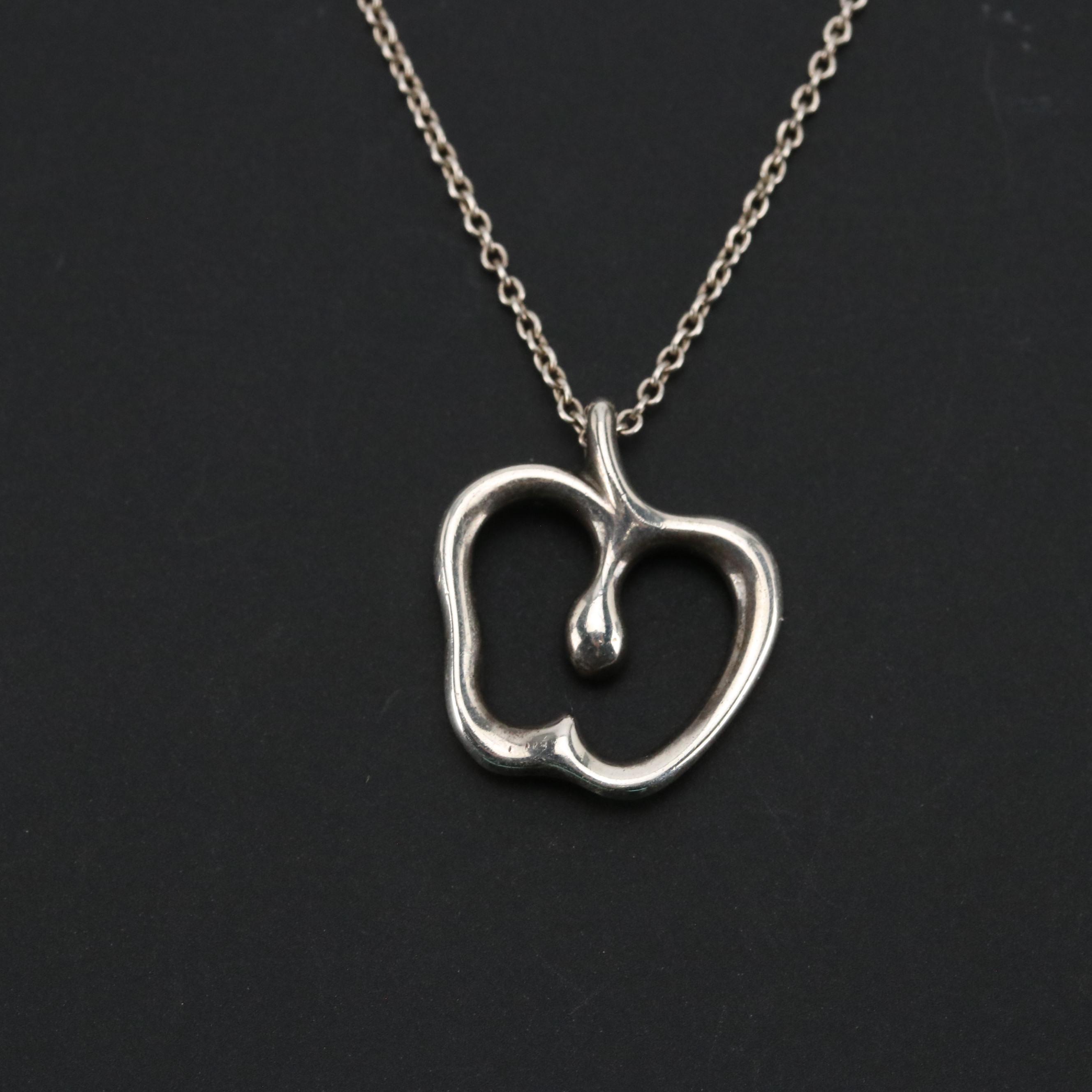 Elsa Peretti for Tiffany & Co. Sterling Apple Pendant Necklace with Box