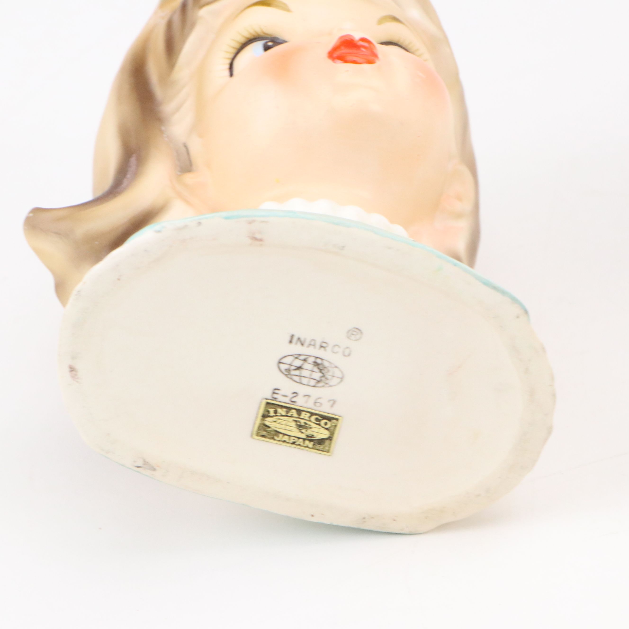 Vintage Lady Head Vases with Lillian Vernon Napkin Holder and Other Décor