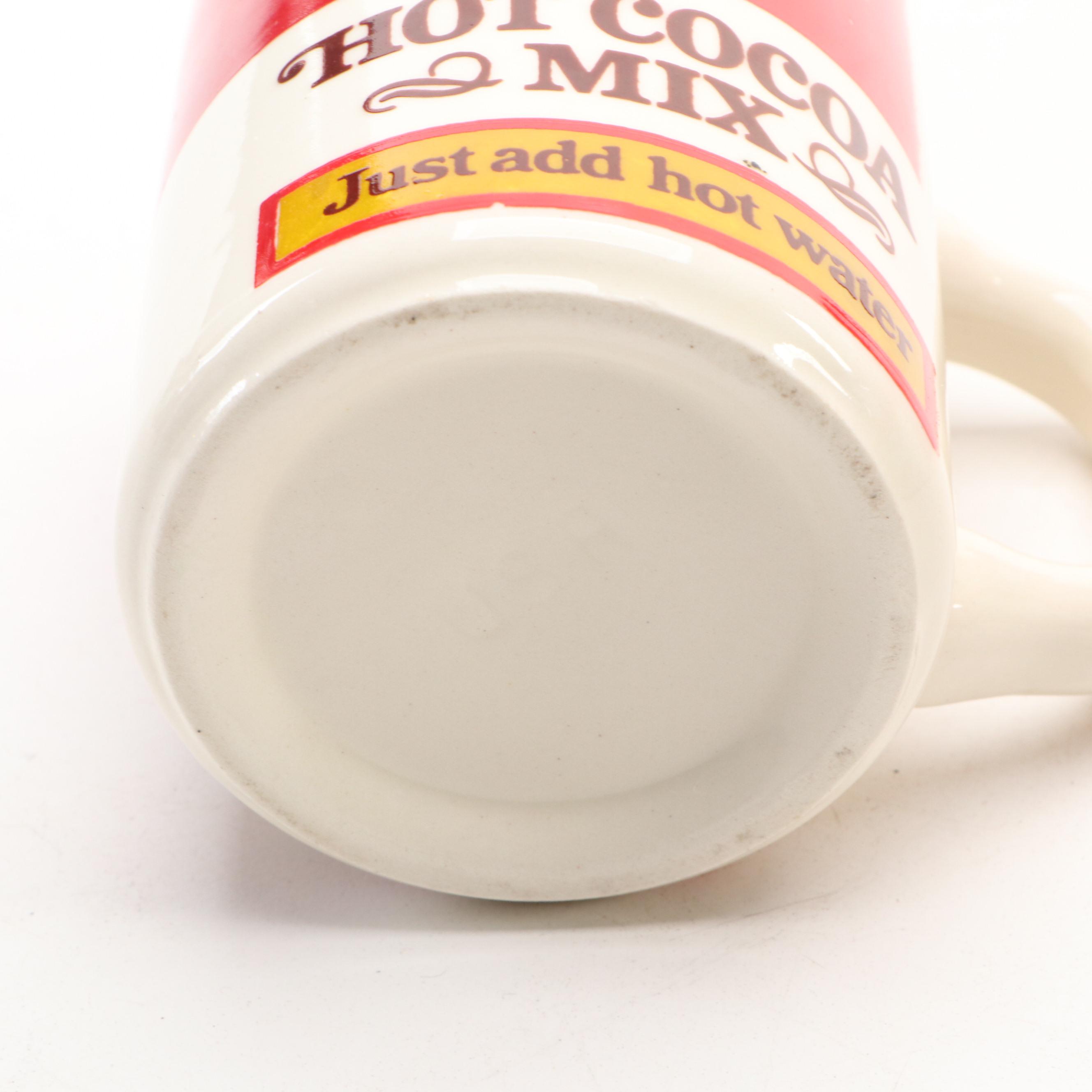 Carnation Hot Cocoa Mix Ceramic Advertising Mugs