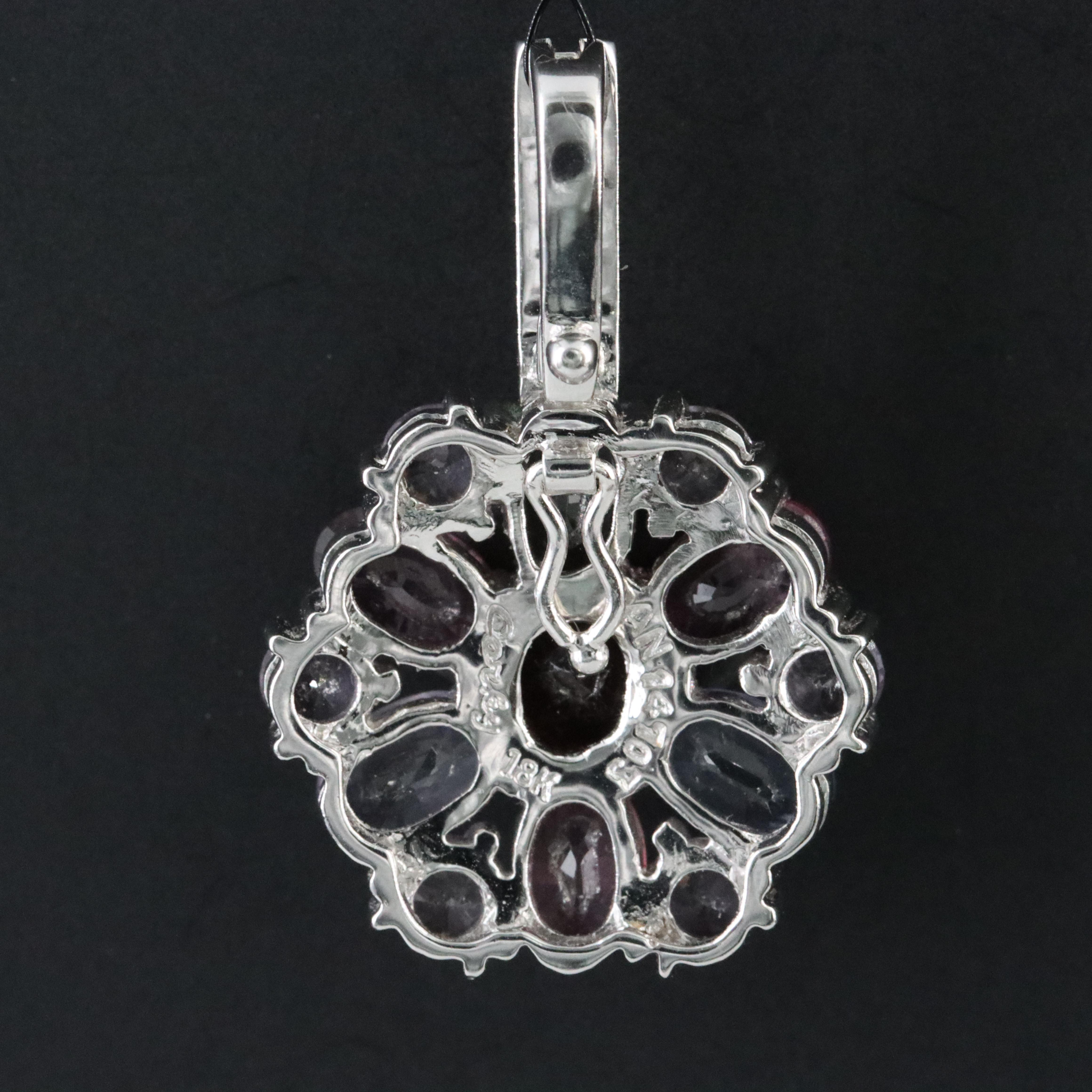 18K Sapphire and Diamond Enhancer Pendant