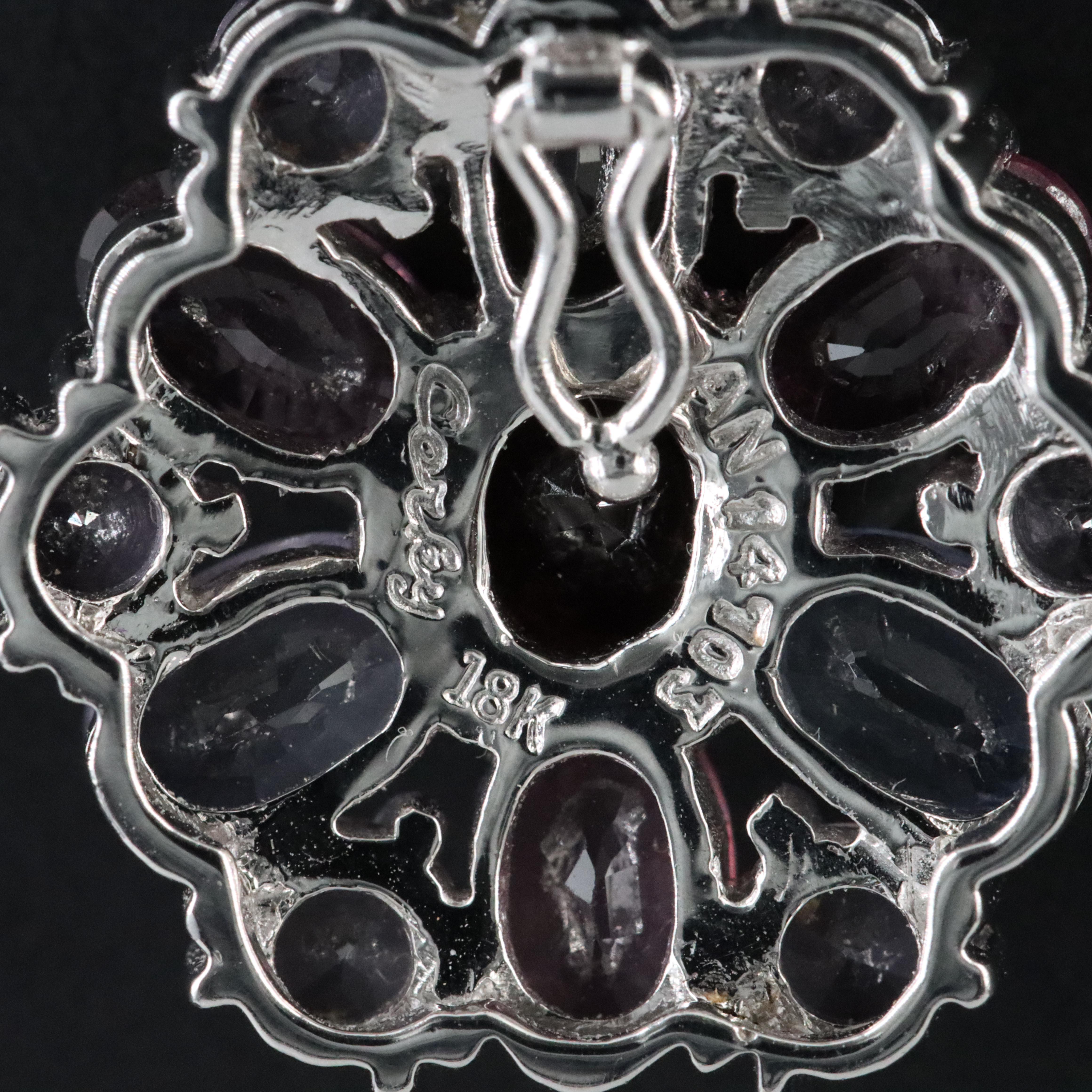 18K Sapphire and Diamond Enhancer Pendant