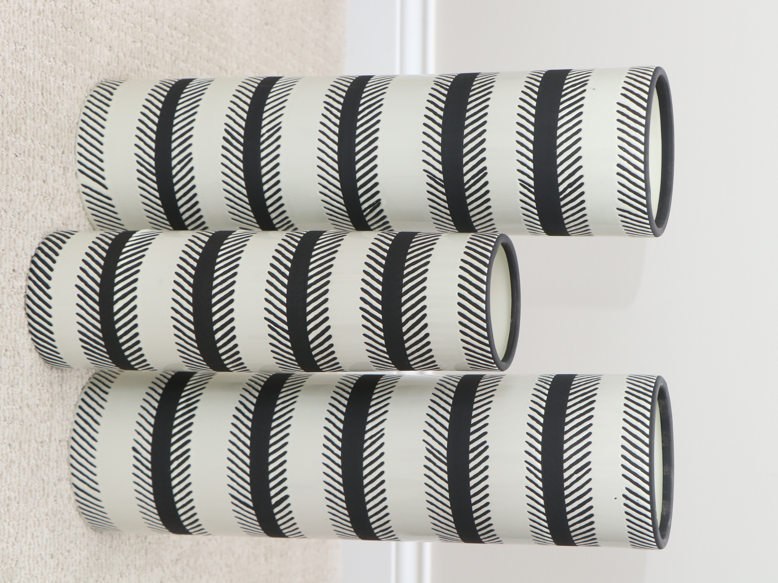 Crestview Home "Quiver" Ceramic Vases, Cyan Design Wood Disc and Other Décor