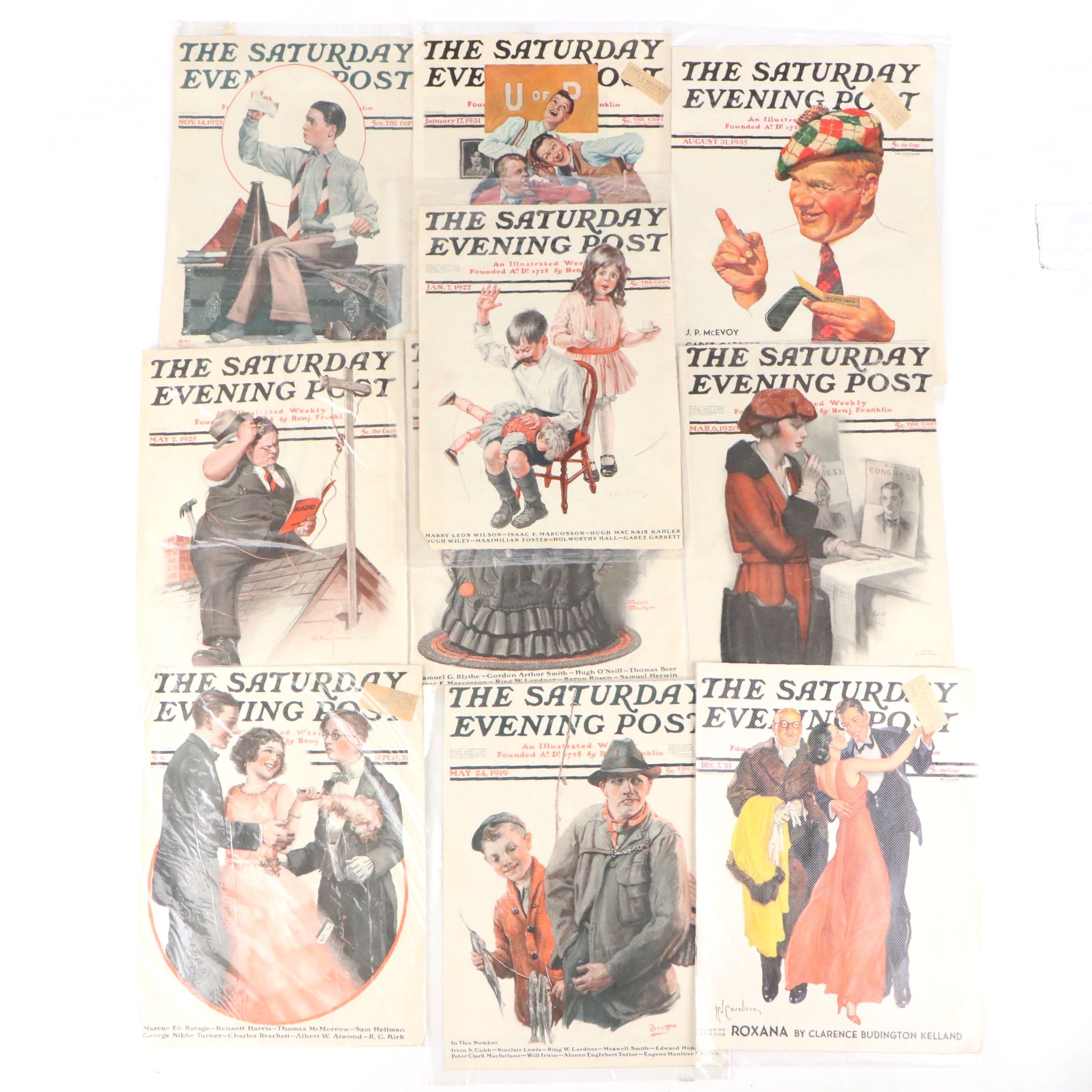 "The Saturday Evening Post" Magazine Cover Collection, Early to Mid-20th Century