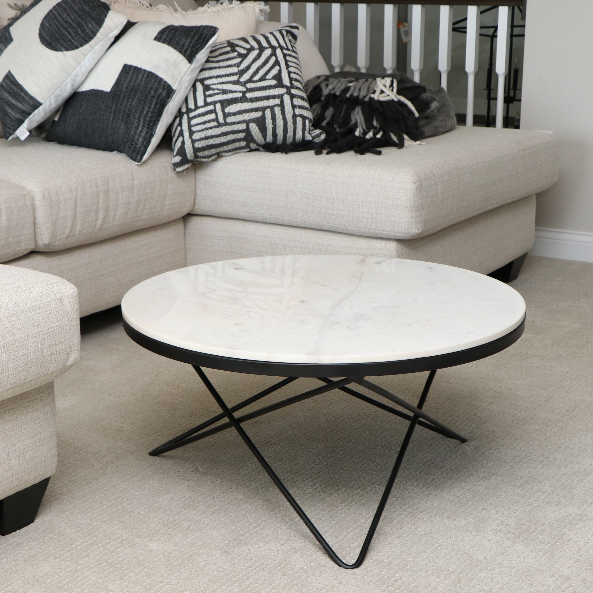 Moe's Home "Haley" Metal and Marble Coffee Table
