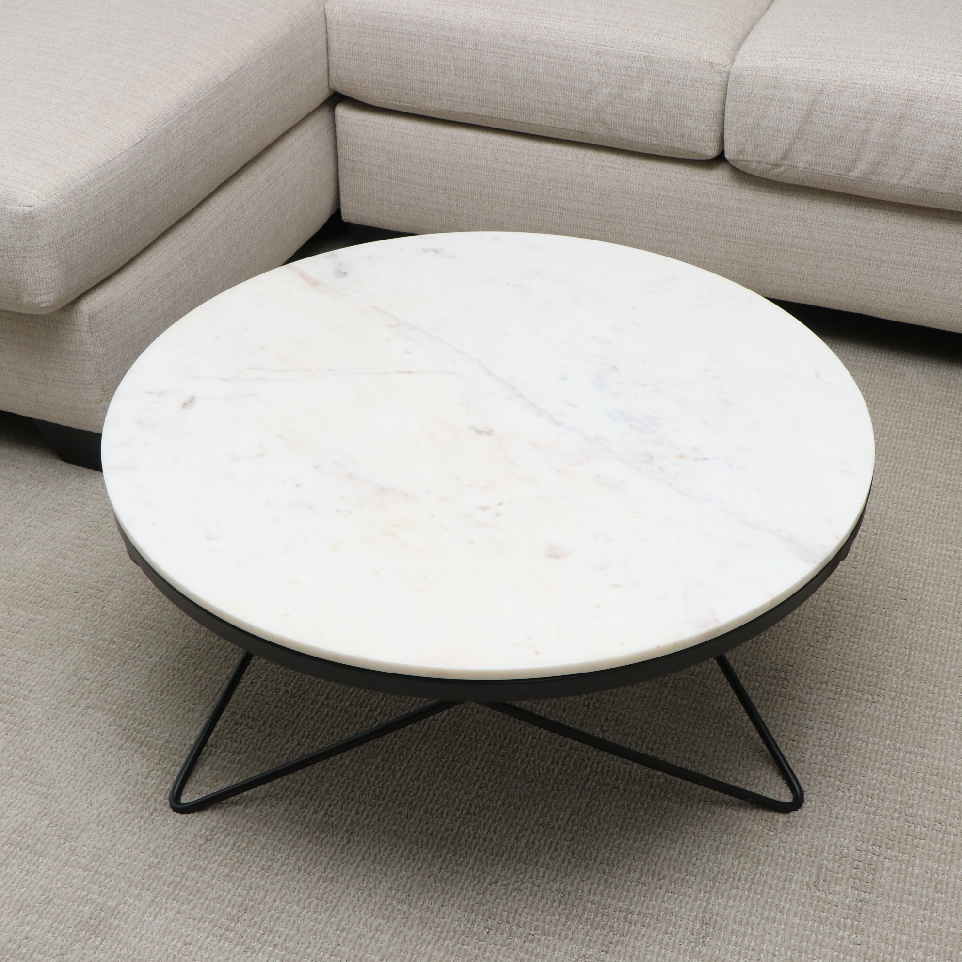 Moe's Home "Haley" Metal and Marble Coffee Table