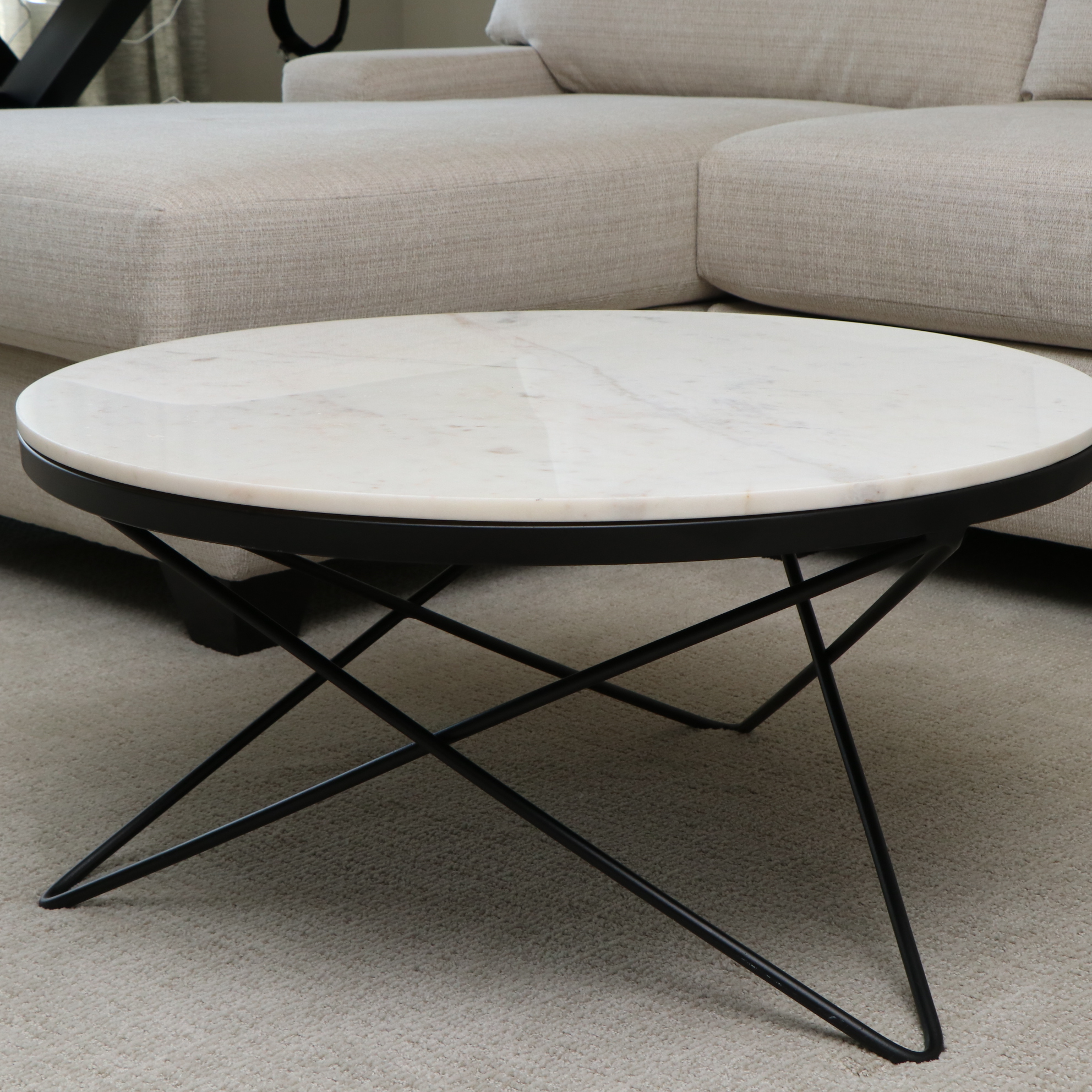 Moe's Home "Haley" Metal and Marble Coffee Table