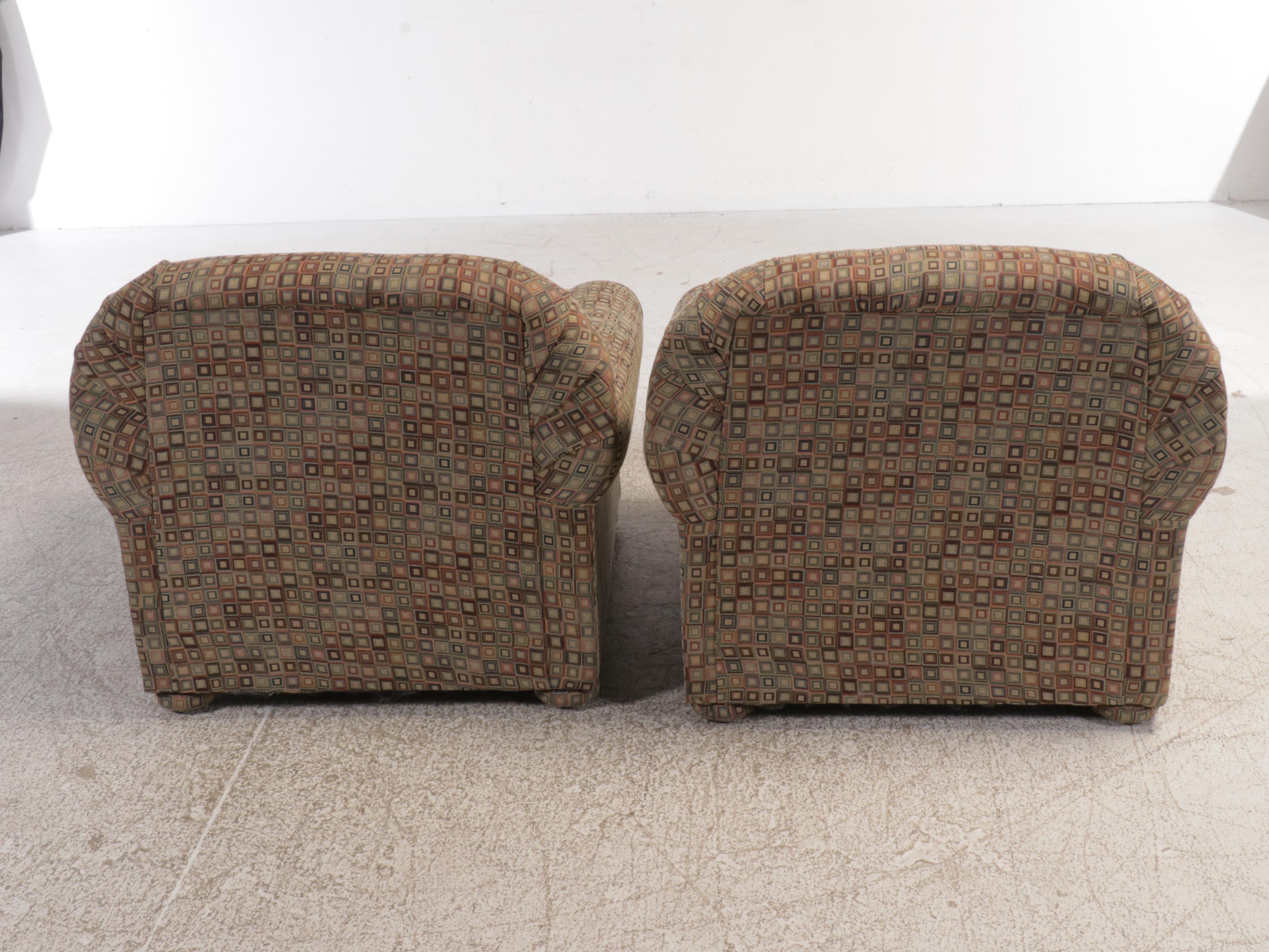 Pair of Realistic Furniture by Klaussner Upholstered Armchairs