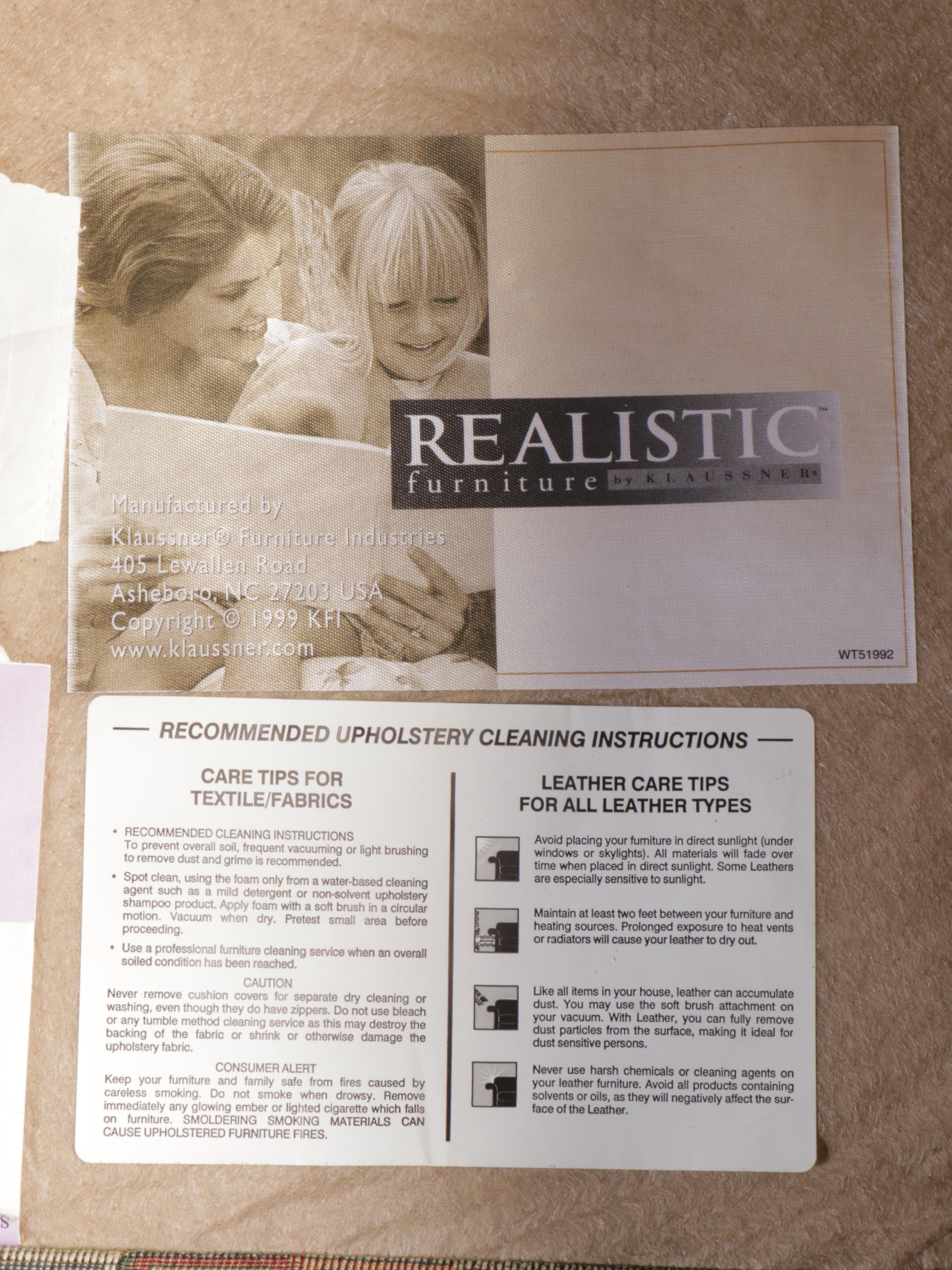 Pair of Realistic Furniture by Klaussner Upholstered Armchairs