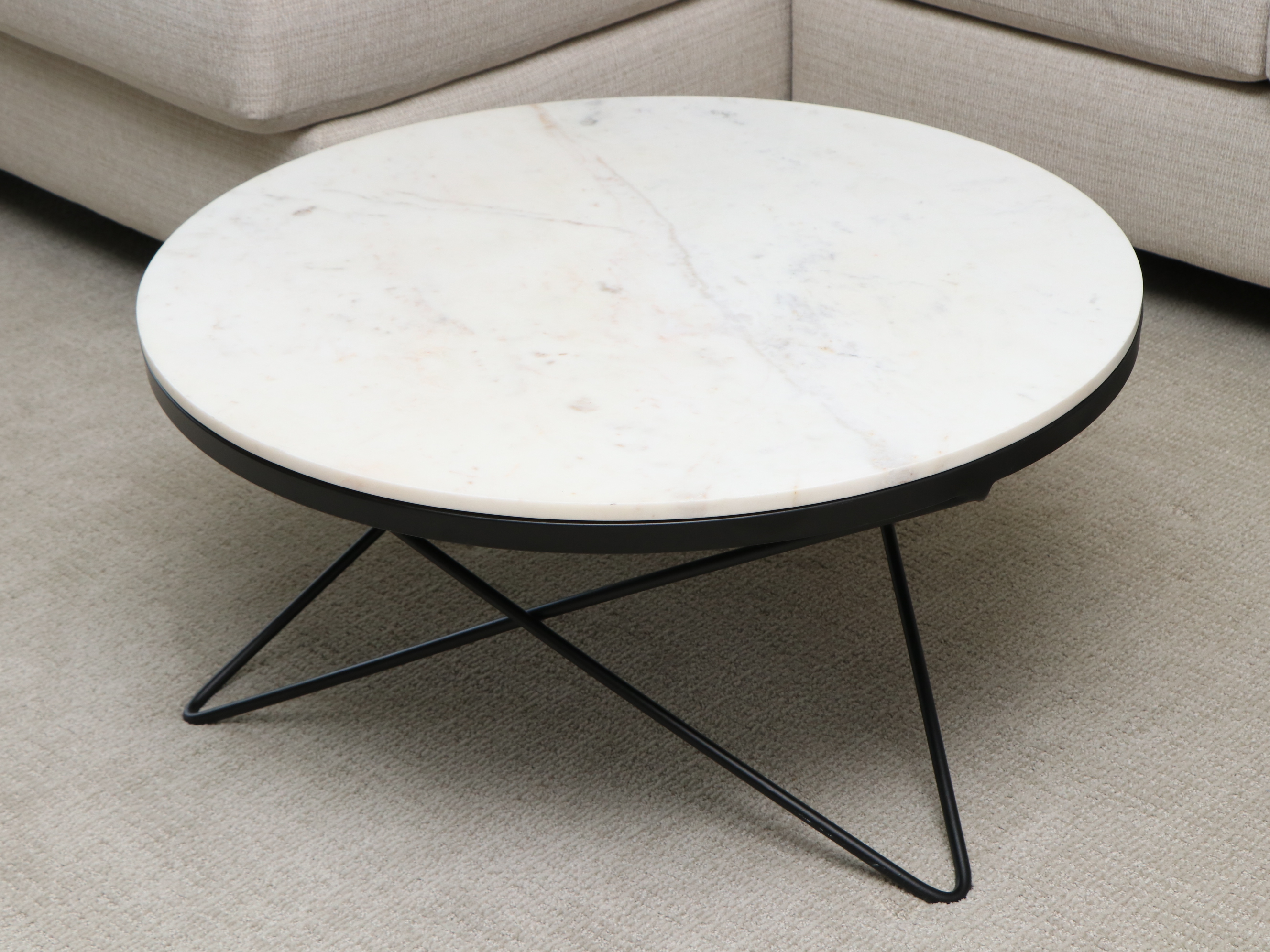 Moe's Home "Haley" Metal and Marble Coffee Table