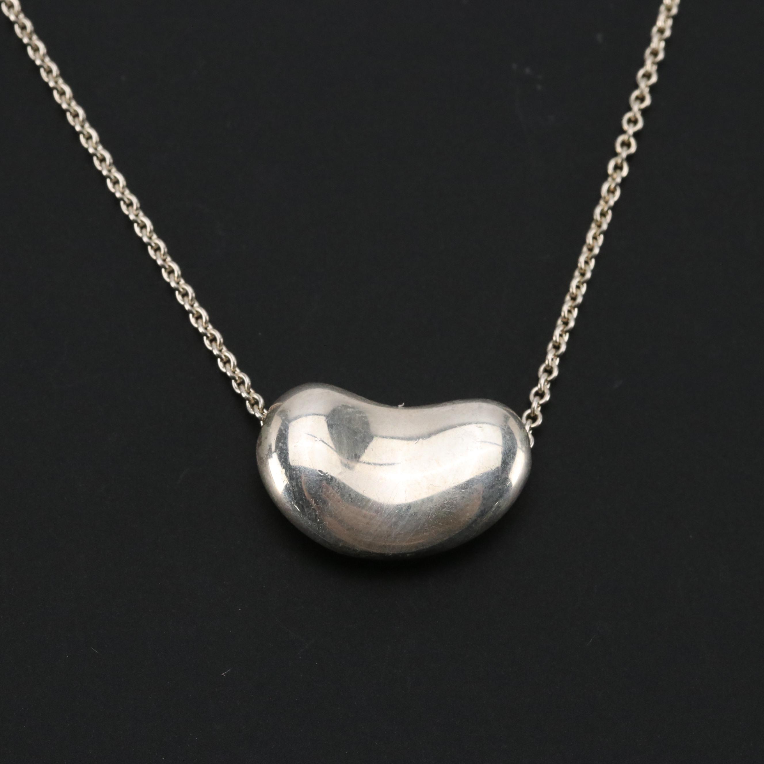Elsa Peretti for Tiffany & Co. Sterling Bean Design Necklace
