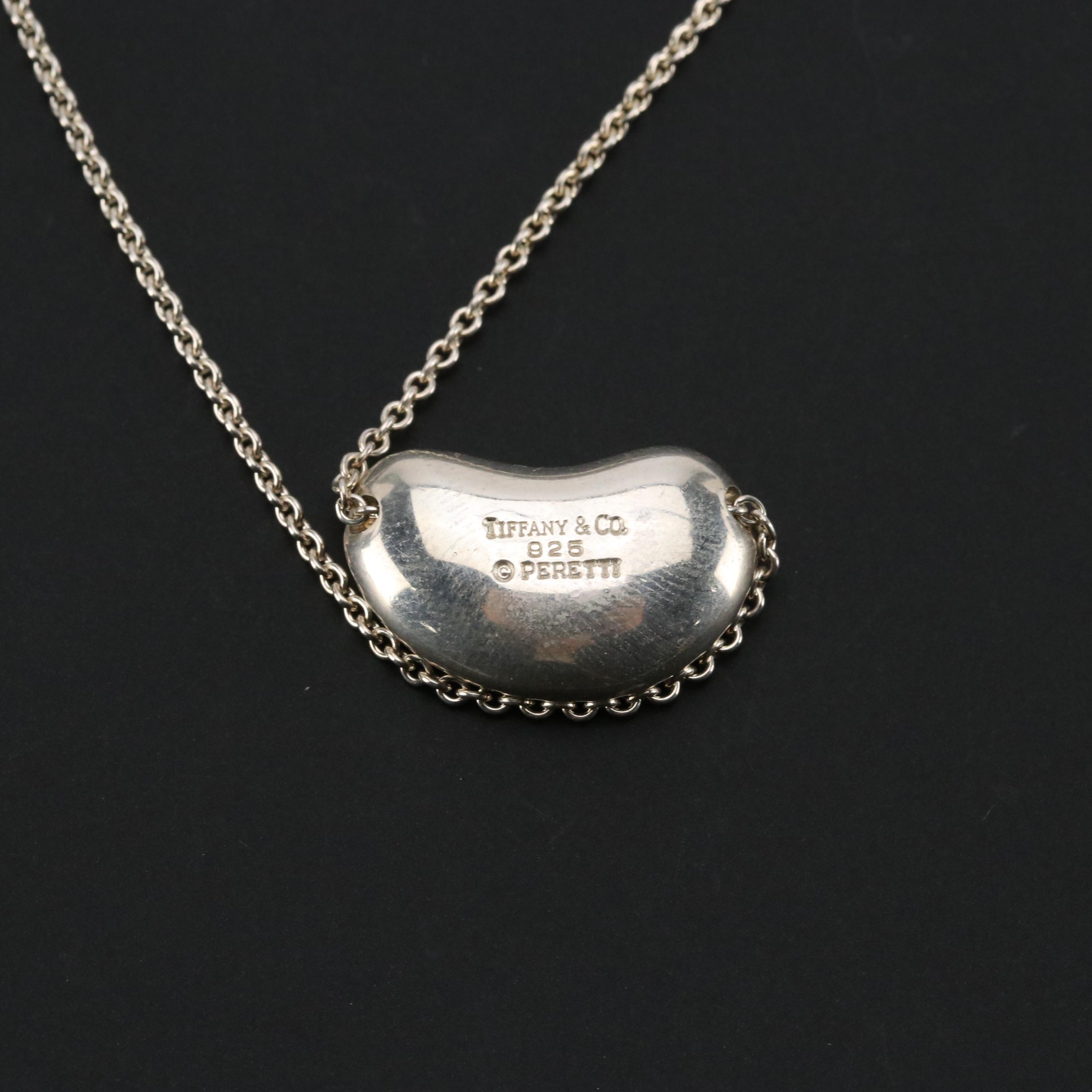 Elsa Peretti for Tiffany & Co. Sterling Bean Design Necklace