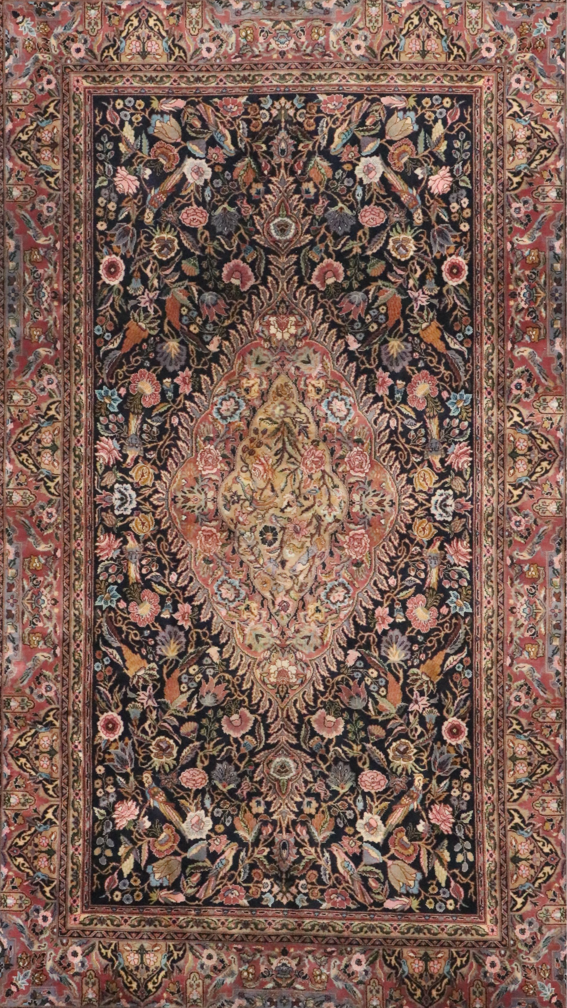5'1 9'2 Hand-Knotted Persian Tabriz Area Rug