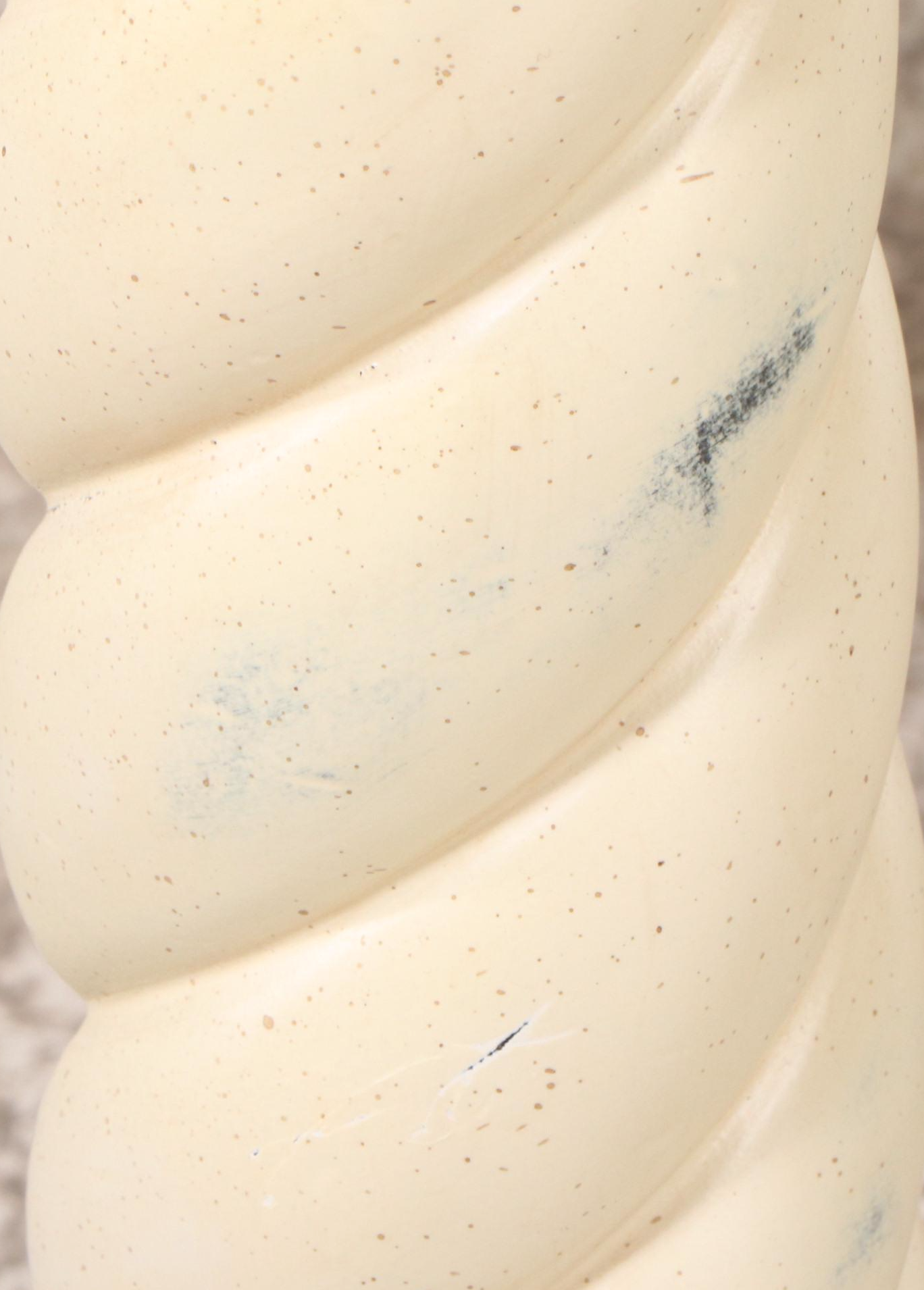 Contemporary Turned Painted Wood End Table