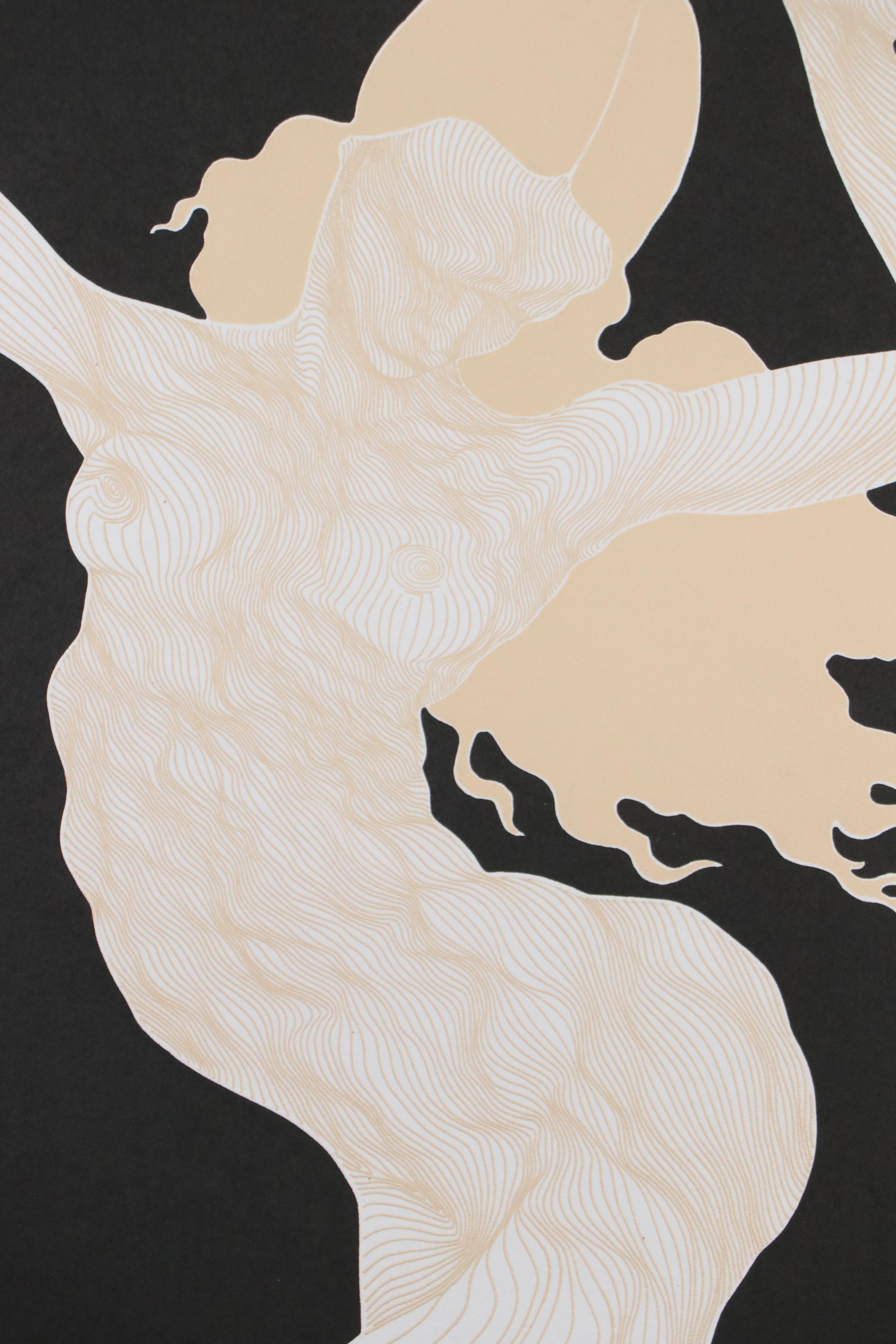 Guillaume Azoulay Figurative Etching "Destra"