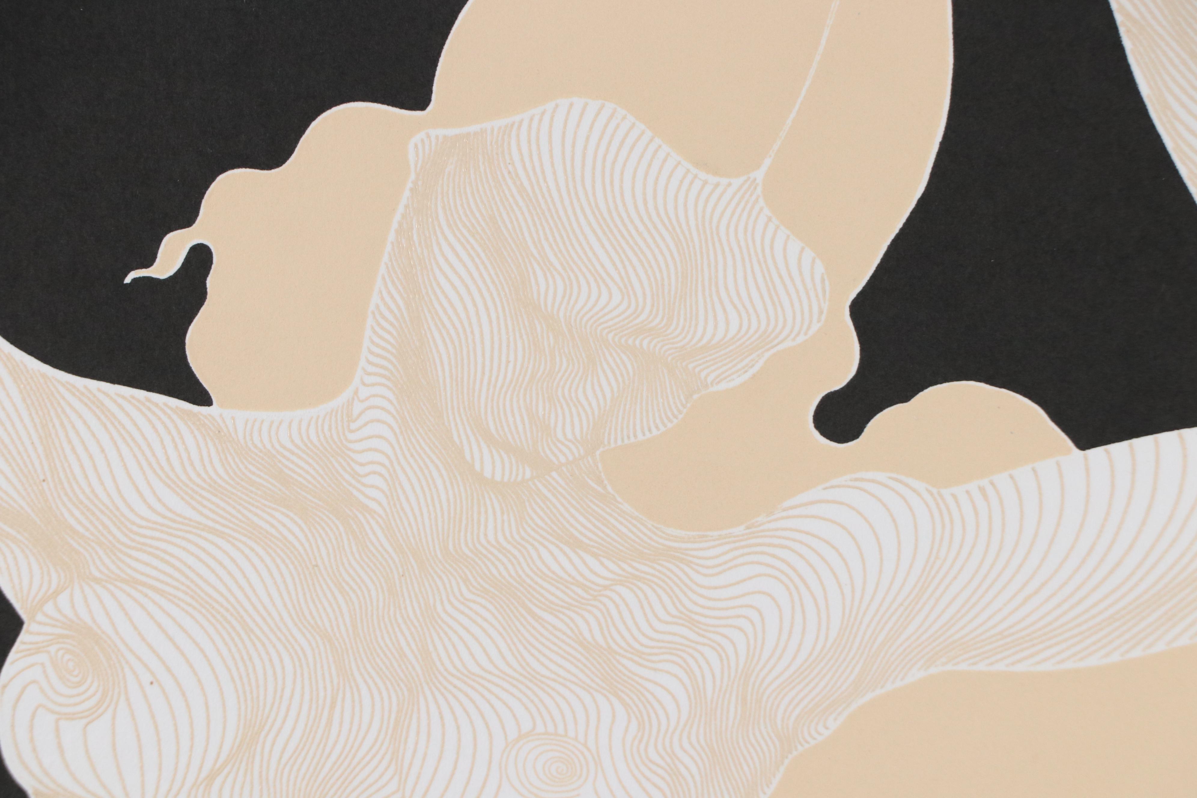 Guillaume Azoulay Figurative Etching "Destra"