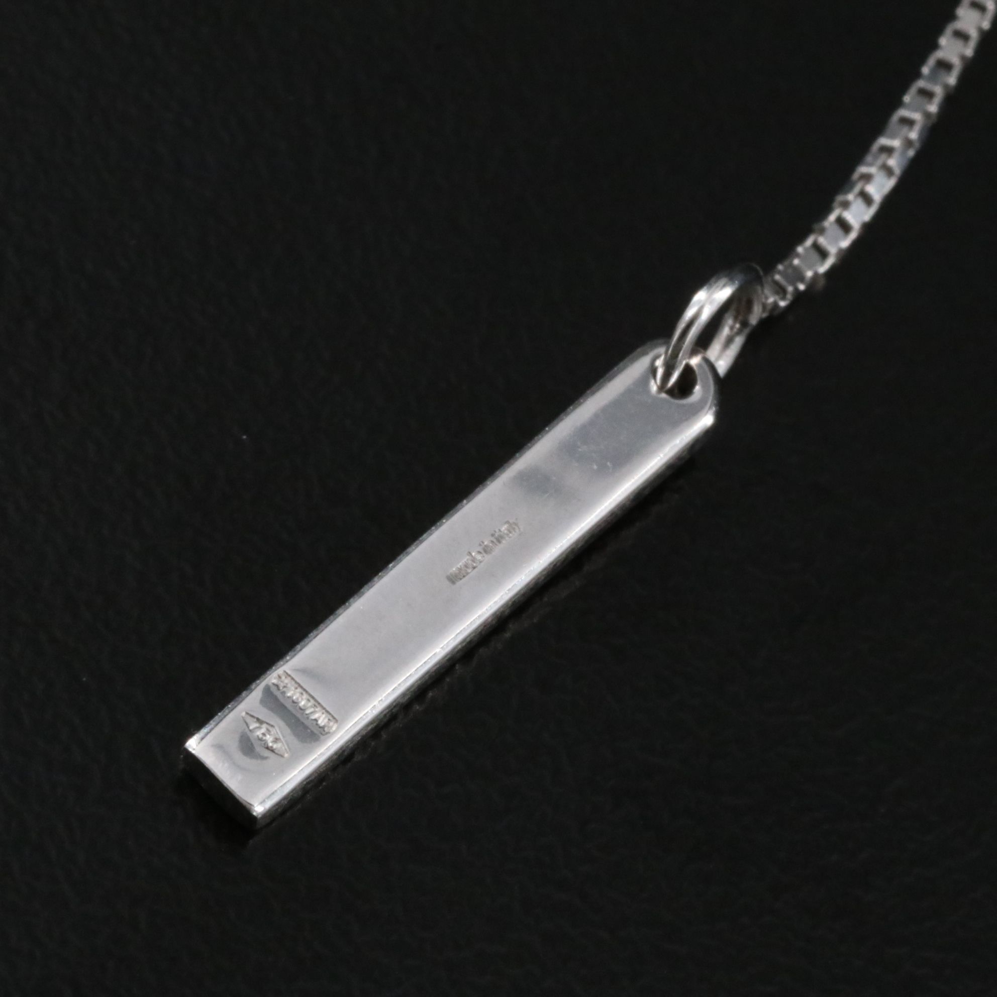 Gucci 18K Logo Plate Lariat Necklace