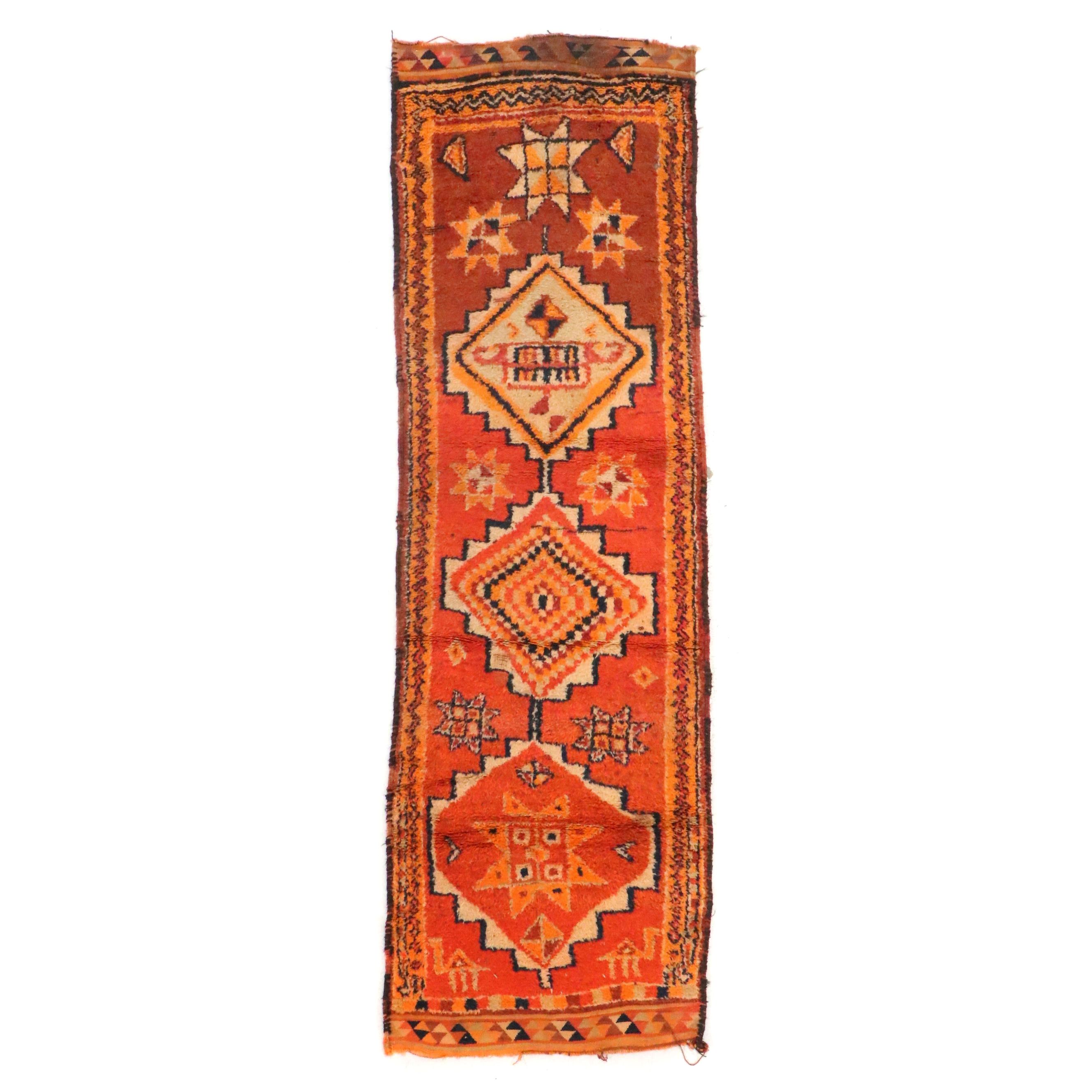 3'2 x 10'6 Hand-Knotted Turkish Village Carpet Runner Long Rug