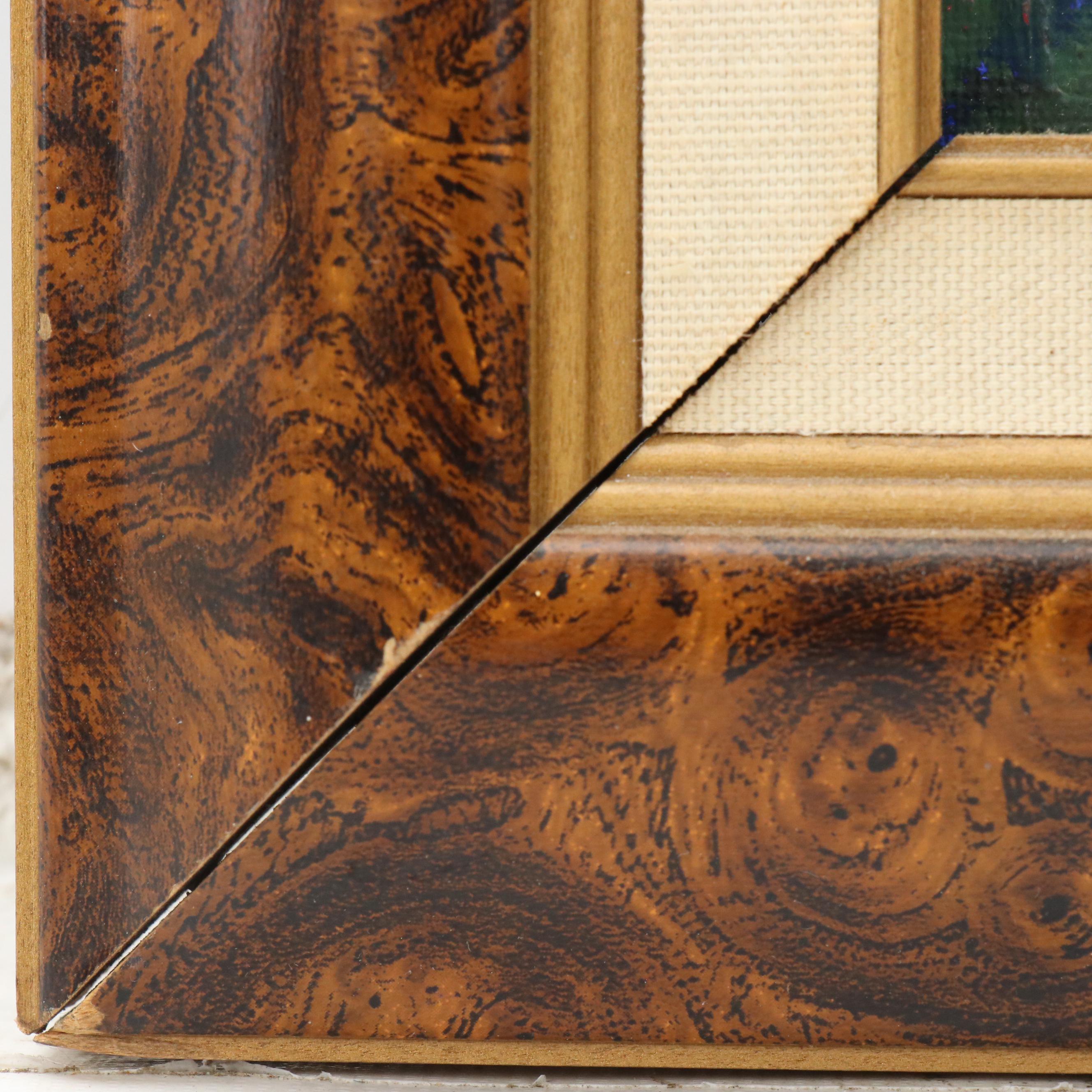 Janice Guttman Close-Up View Acrylic Painting of Flowers in Lawn, 1992