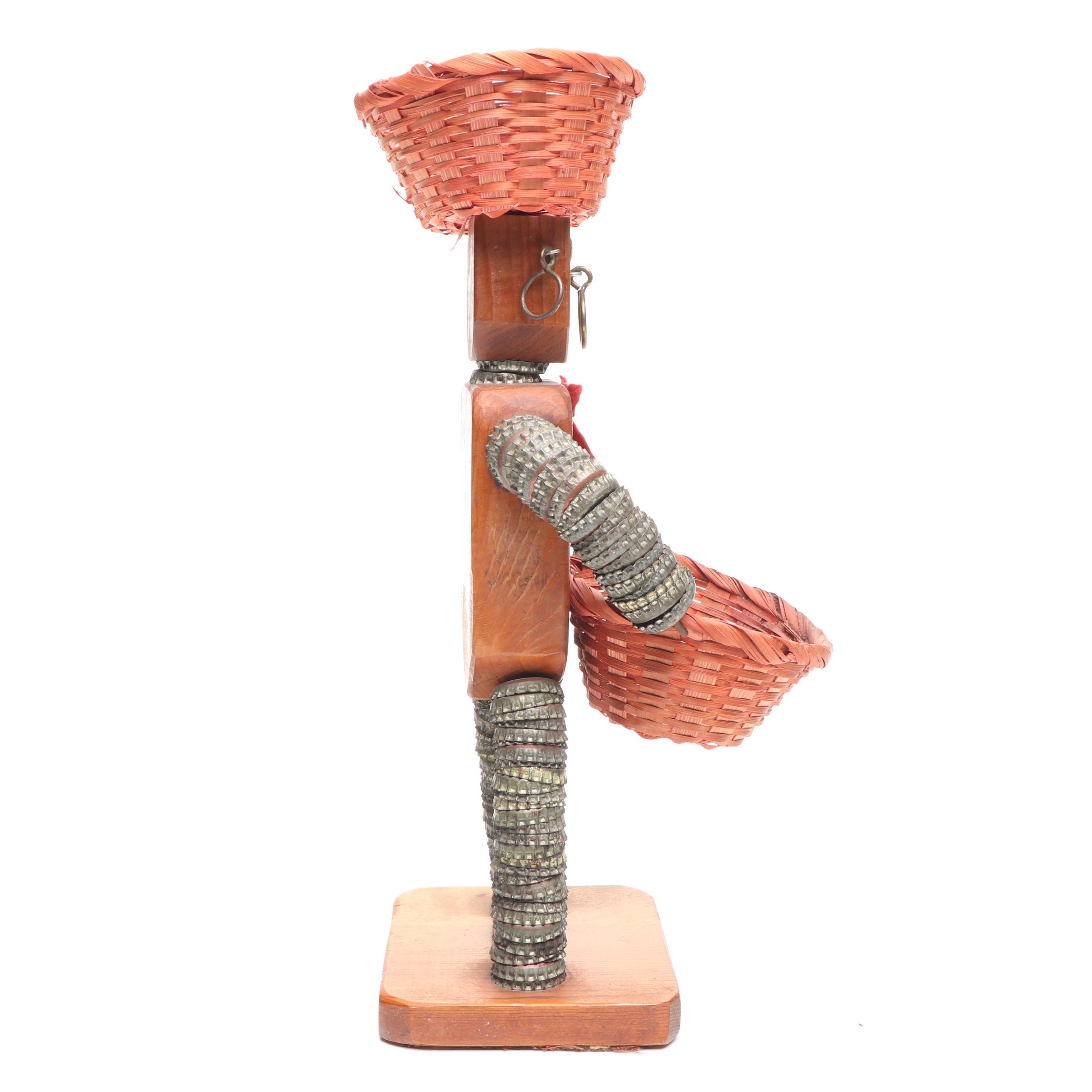 Figural Folk Art Bottle Cap Sculpture, 20th Century
