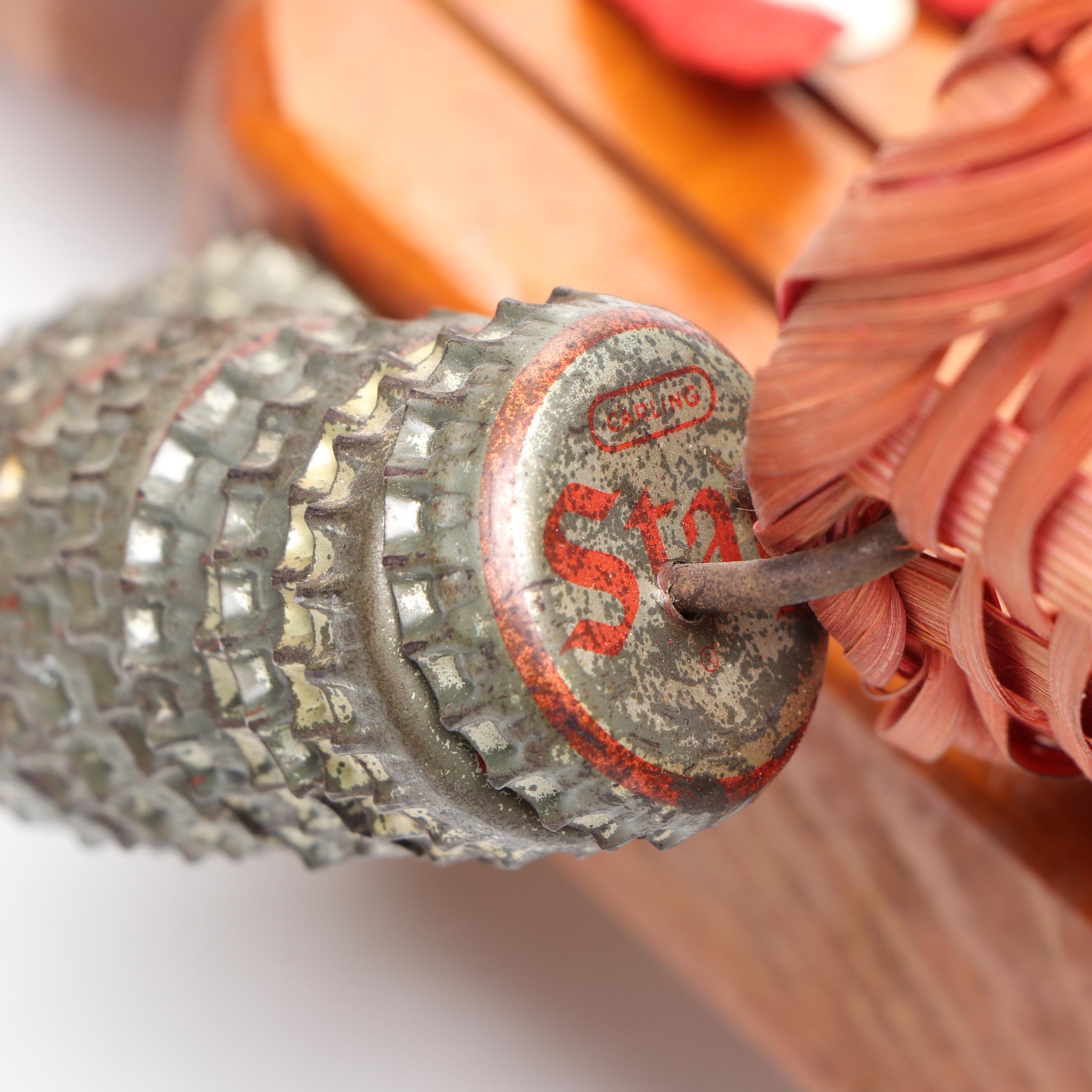 Figural Folk Art Bottle Cap Sculpture, 20th Century