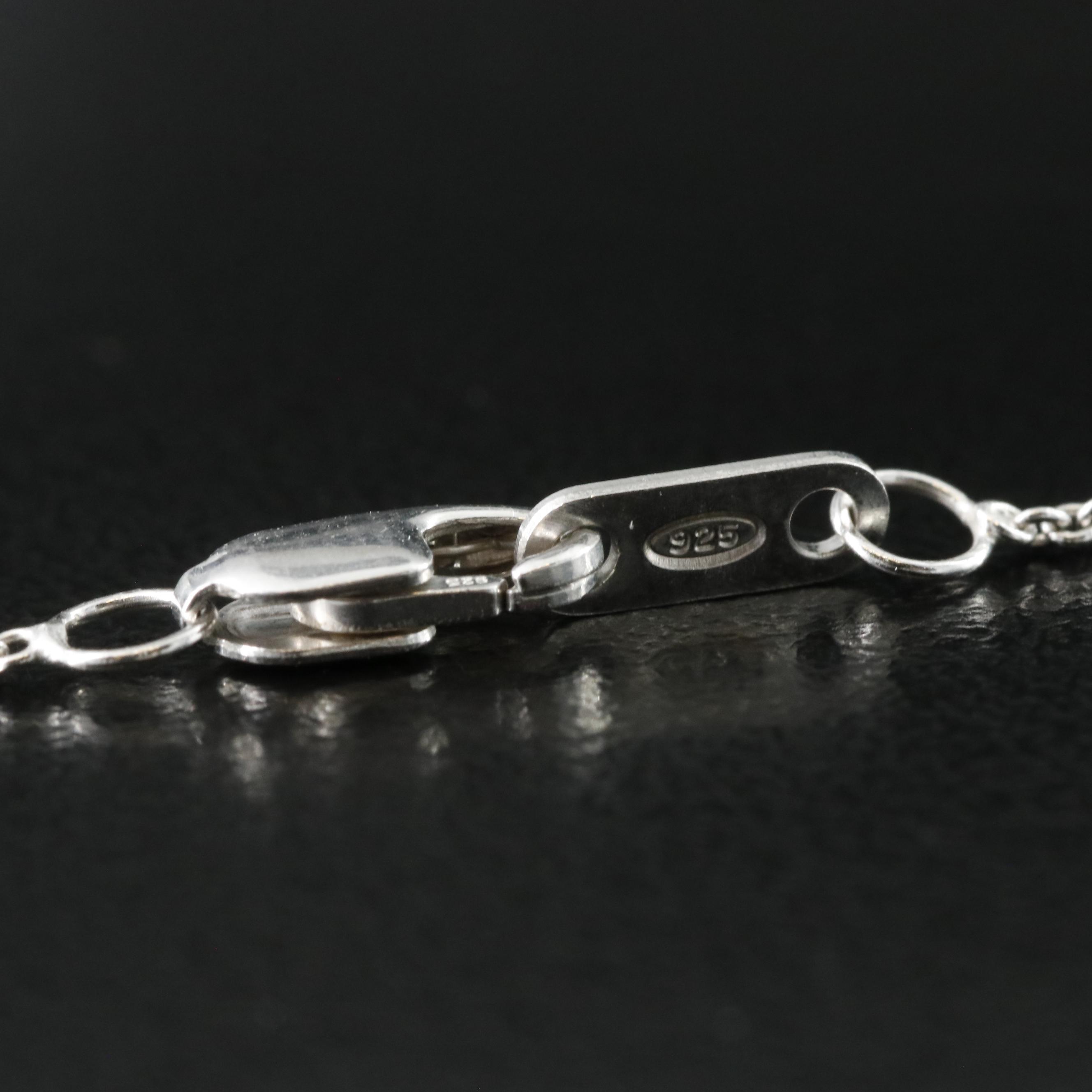 Sterling Diamond Pendant Necklace Including Fancy Black Diamonds