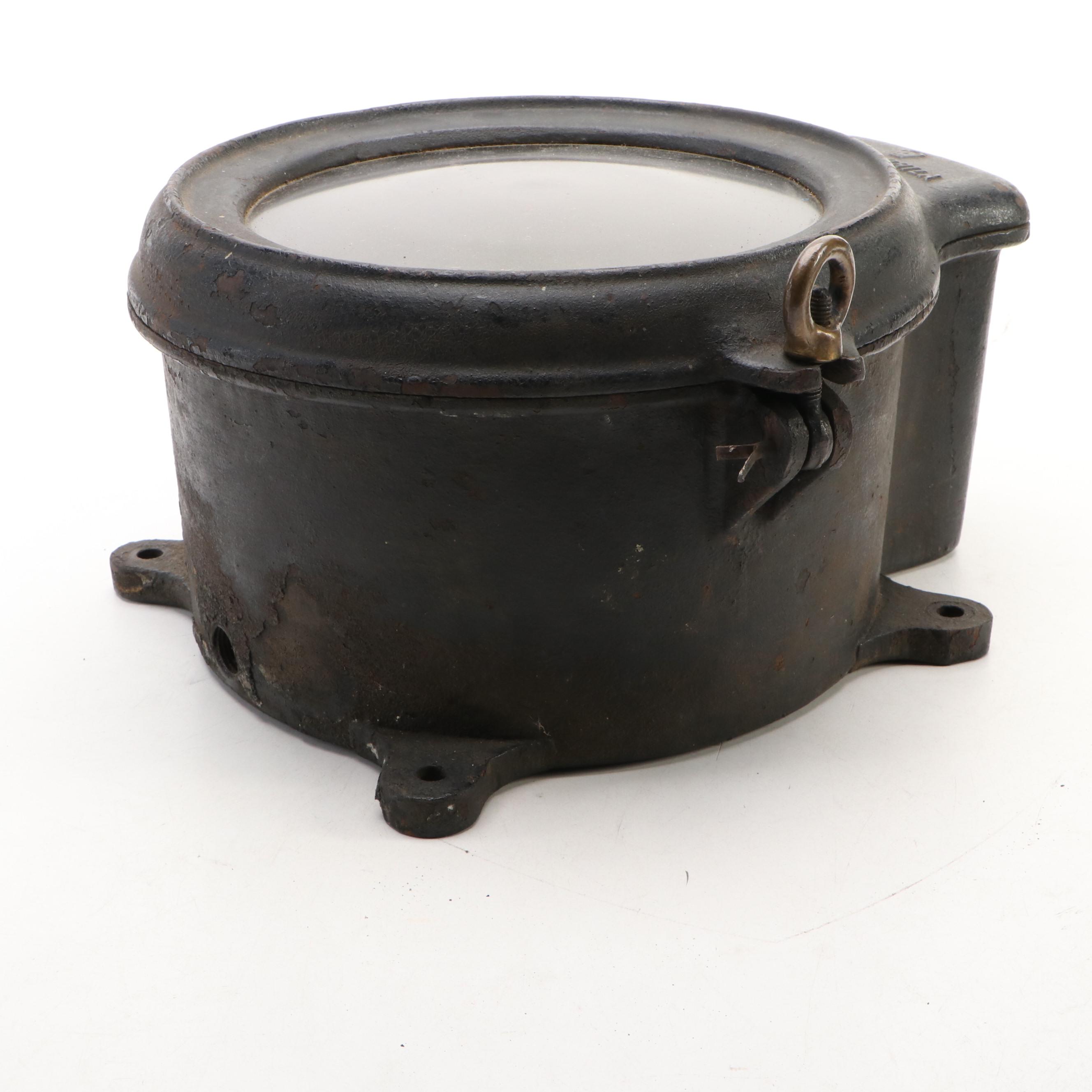 Essco Philadelphia Cast Iron Railroad Yard Spotlight, Early to Mid-20th Century