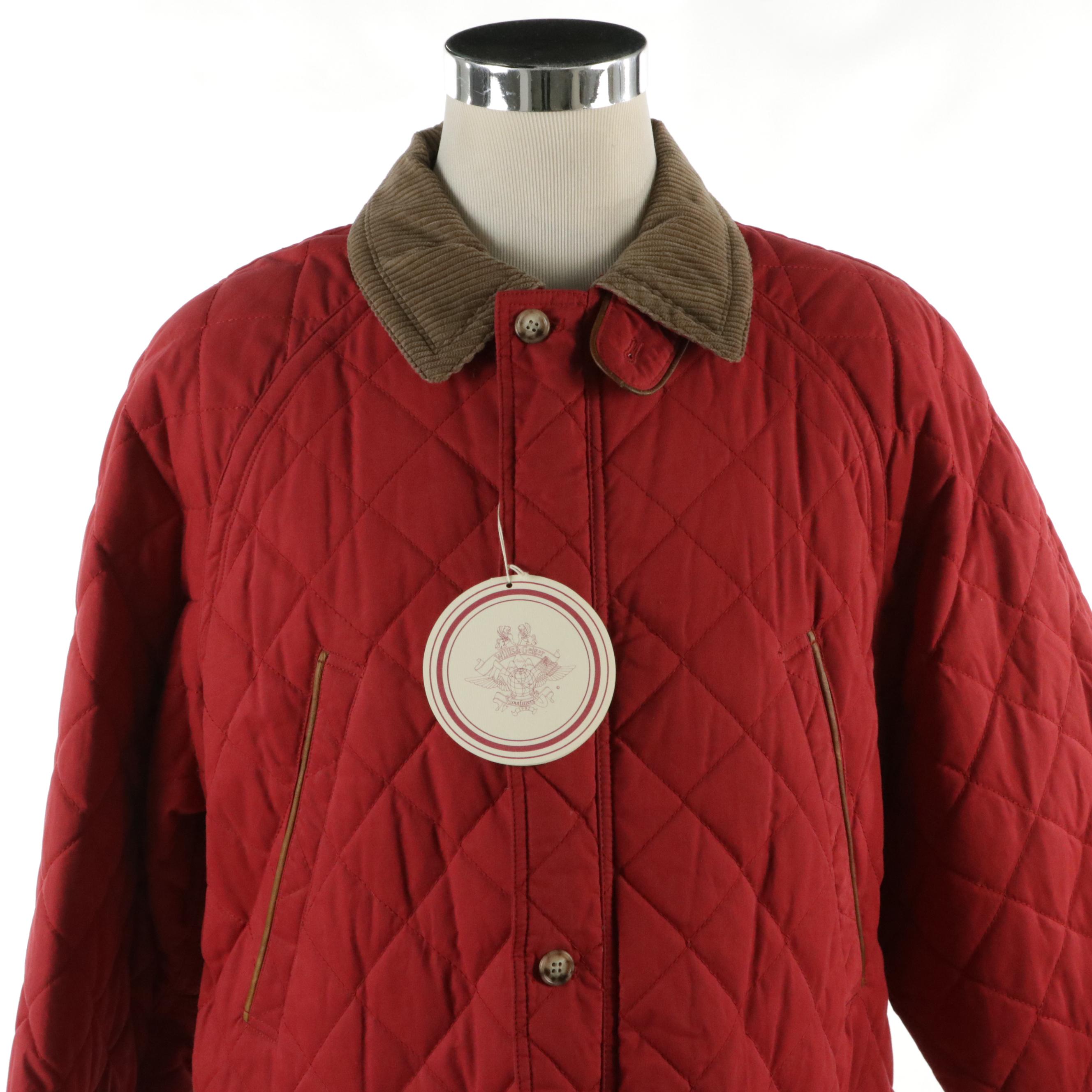 Men's Willis & Geiger Outfitters Quilted Barn Coat with Flannel Lining