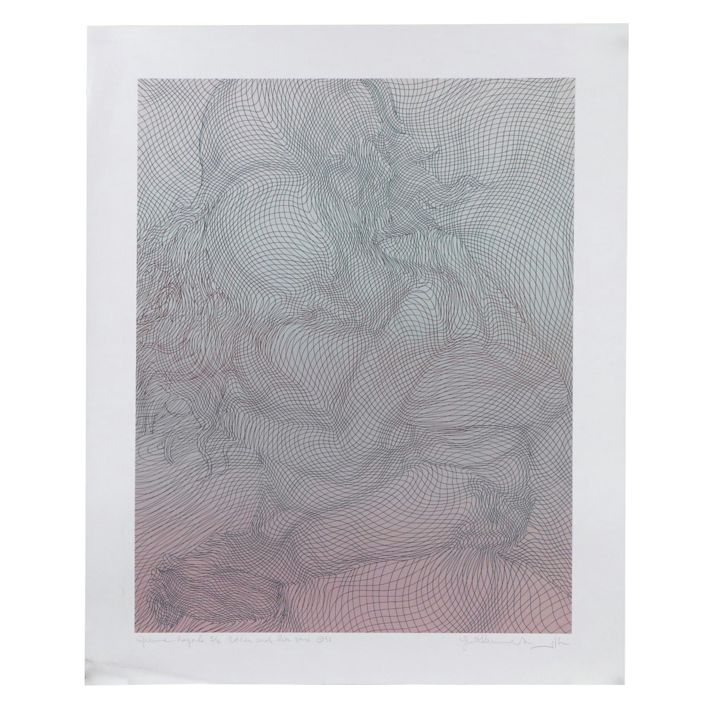 Guillaume Azoulay Giclée "Mother and her Sons," 1995