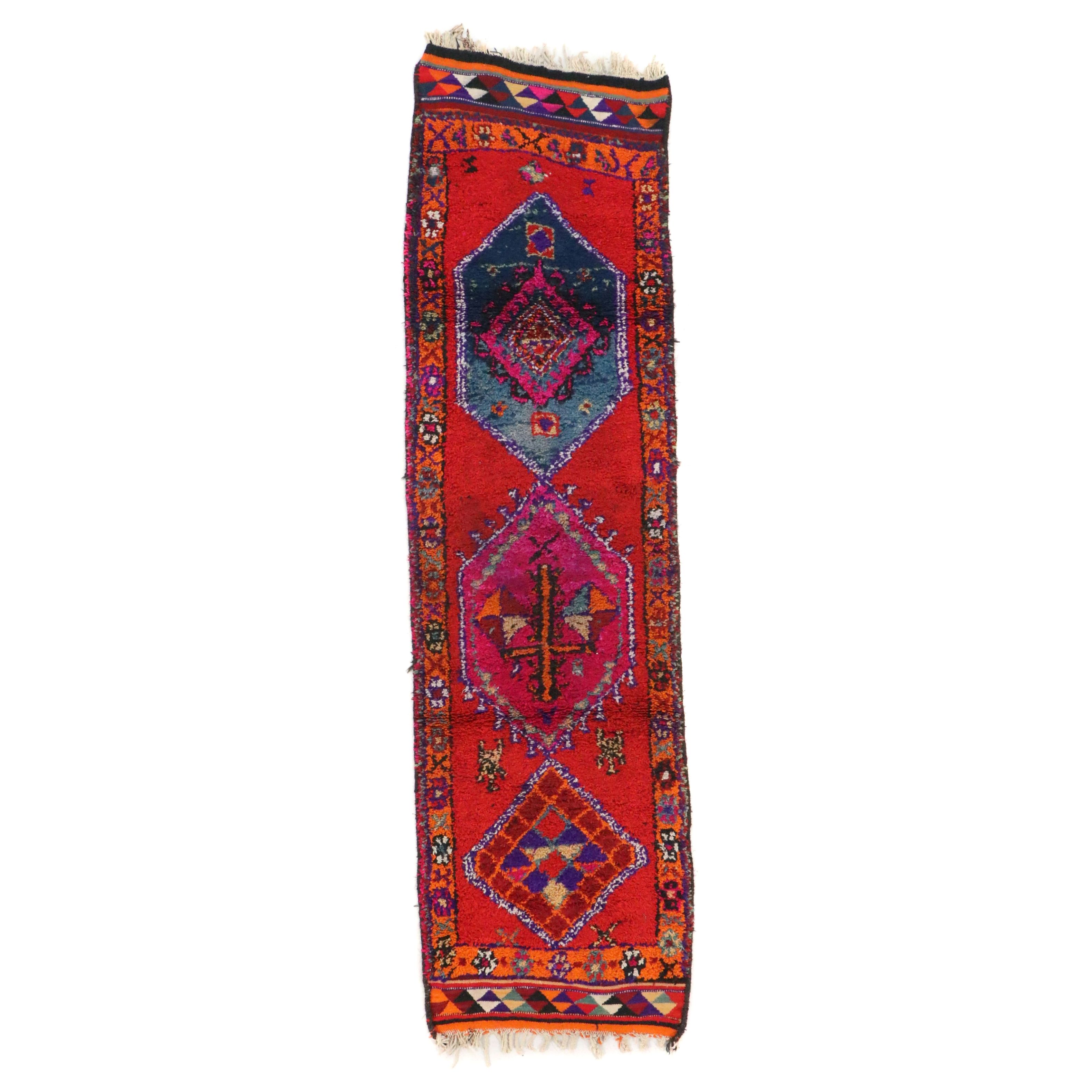 2'11 x 11'2 Hand-Knotted Turkish Village Carpet Runner Long Rug