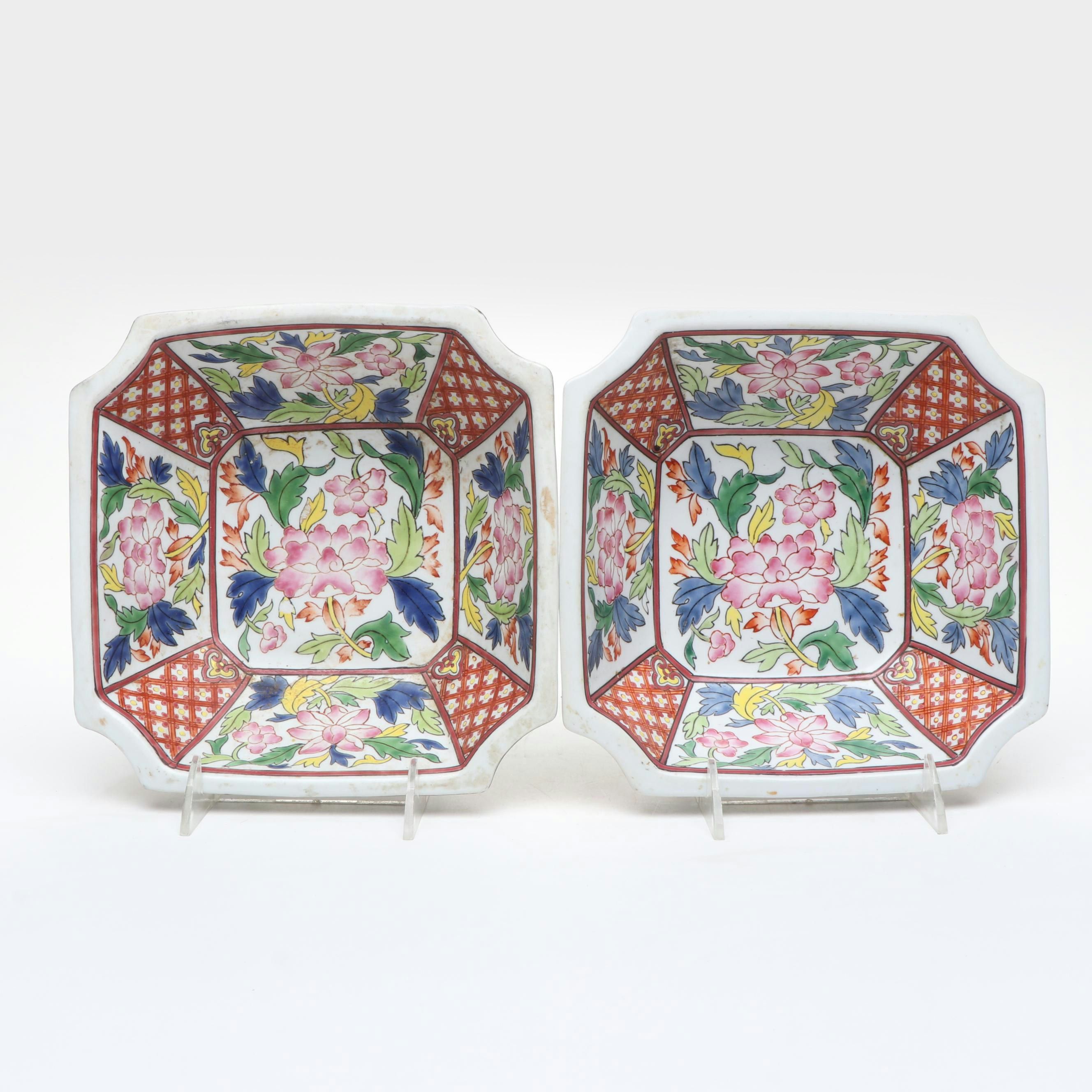 Andrea by Sadek Rose Medallion Porcelain Decorative Bowls