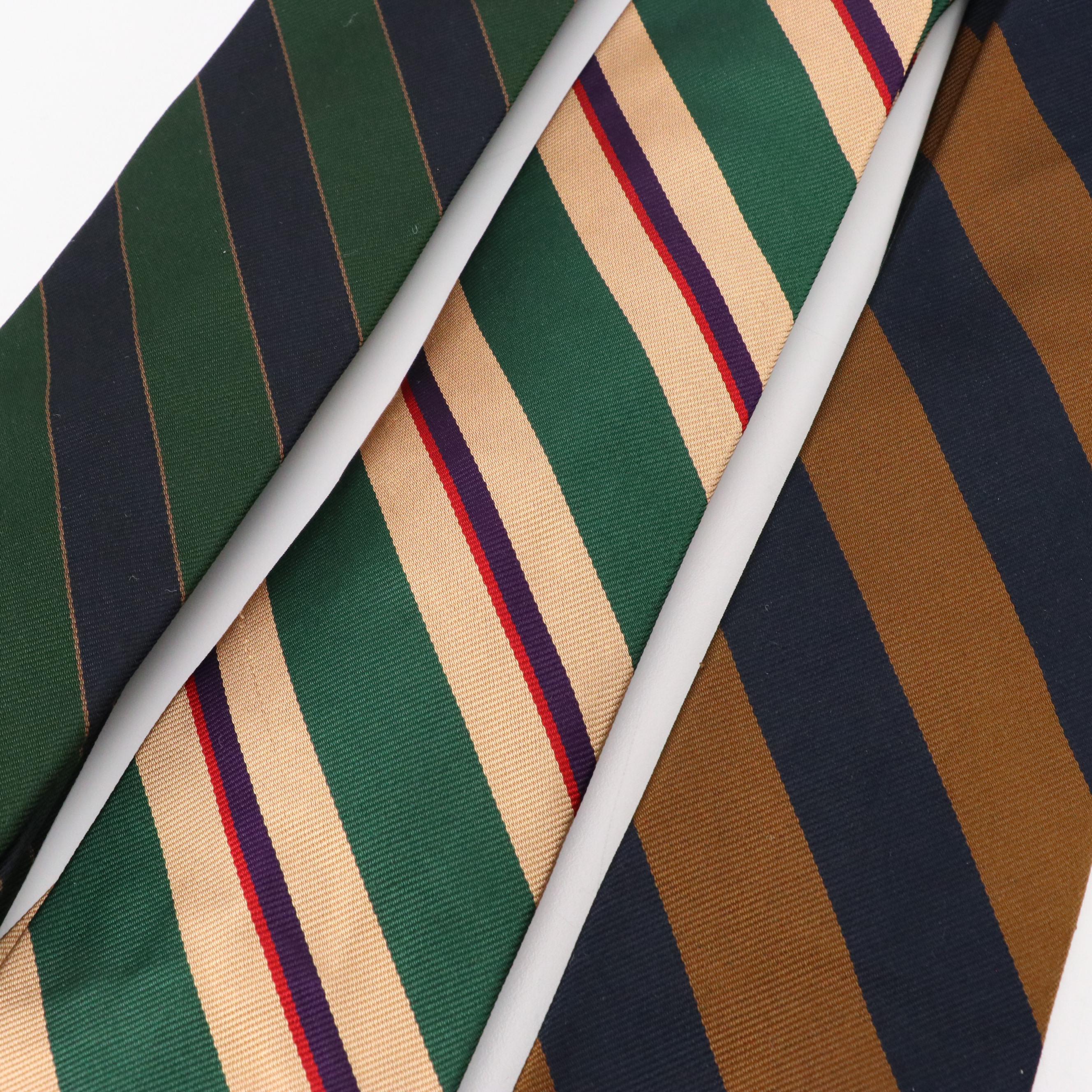 Vintage Patterned Necktie Collection Featuring Burberrys, Lanvin, and More
