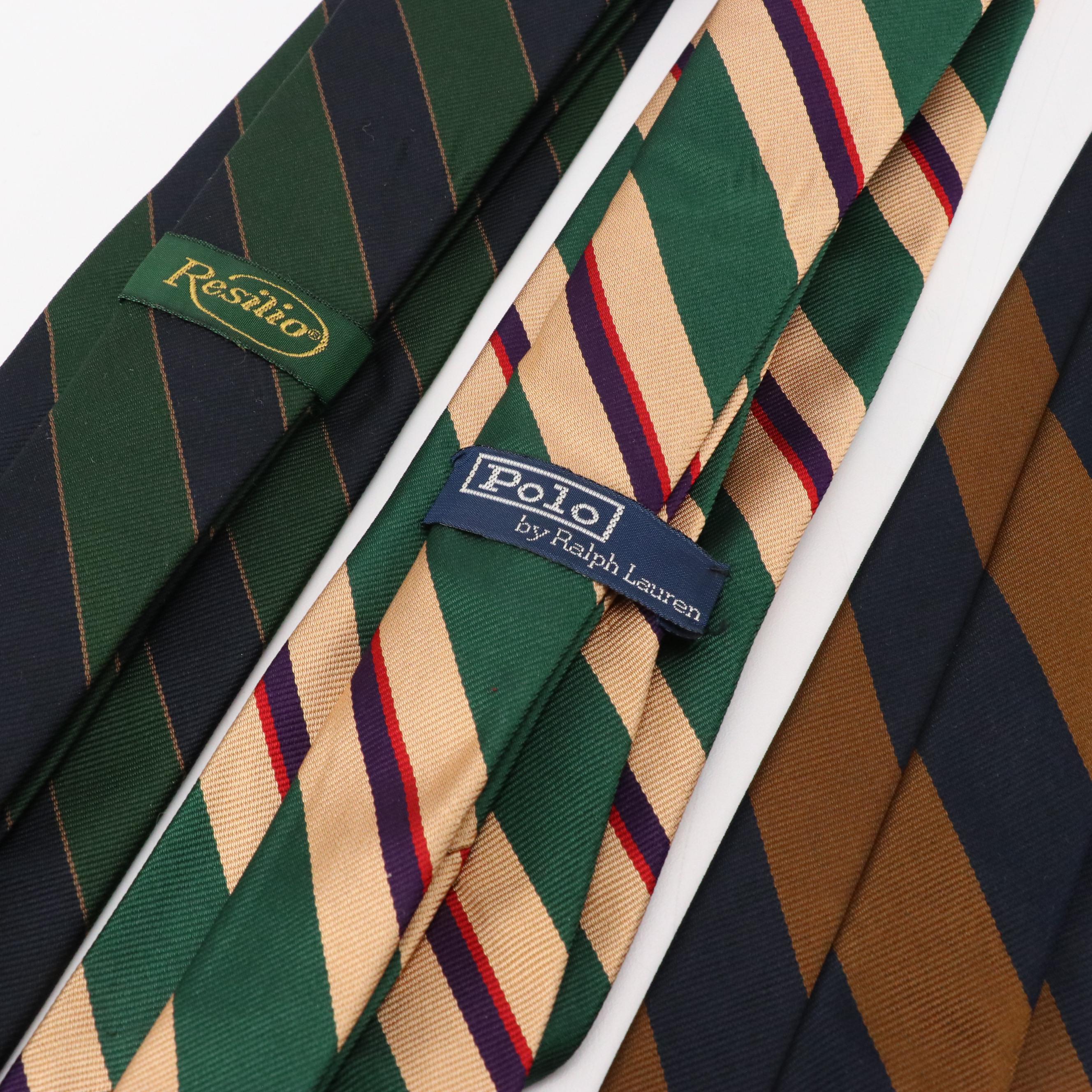 Vintage Patterned Necktie Collection Featuring Burberrys, Lanvin, and More