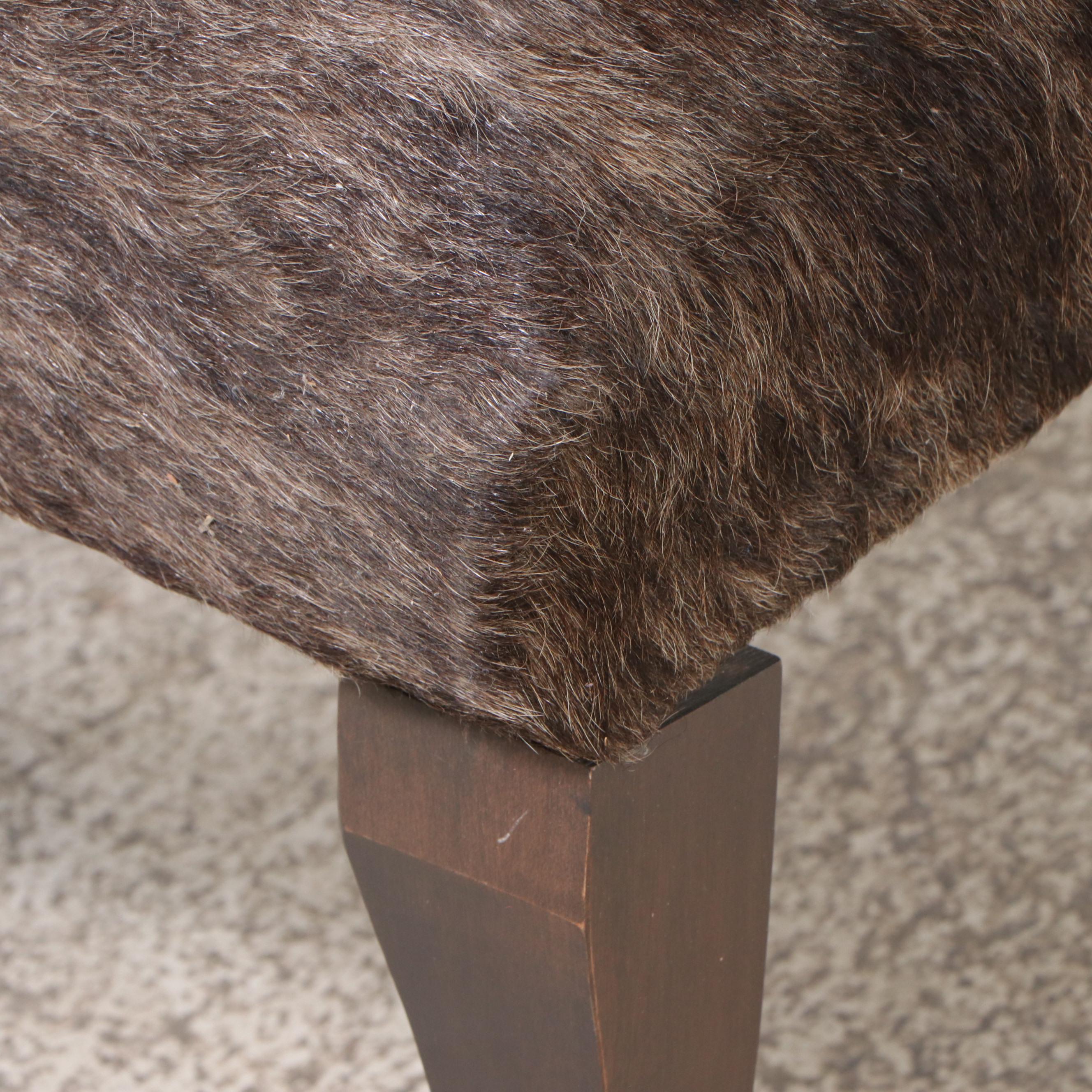 Precedent by Sherrill Furniture Contemporary Cowhide Upholstered Ottoman