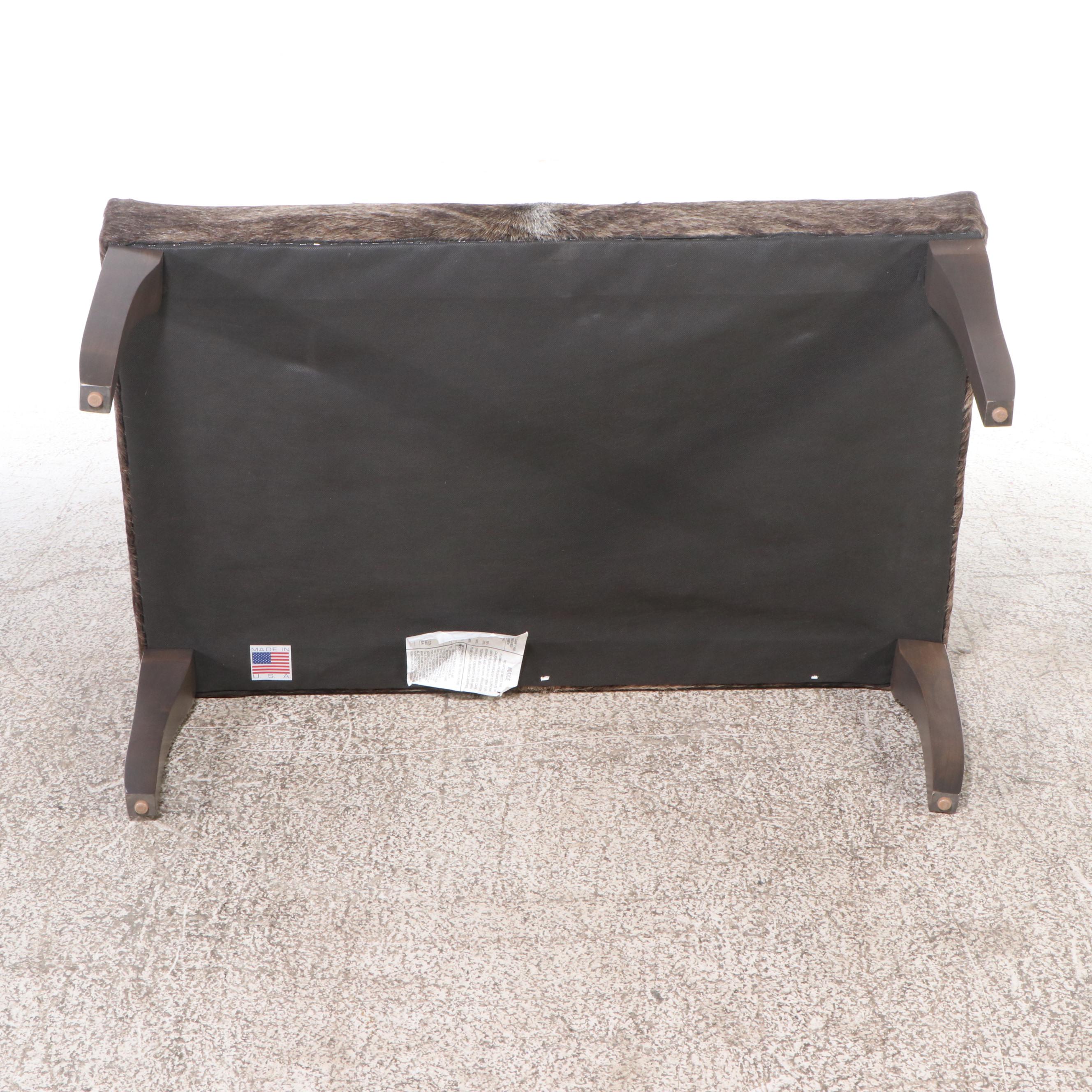 Precedent by Sherrill Furniture Contemporary Cowhide Upholstered Ottoman