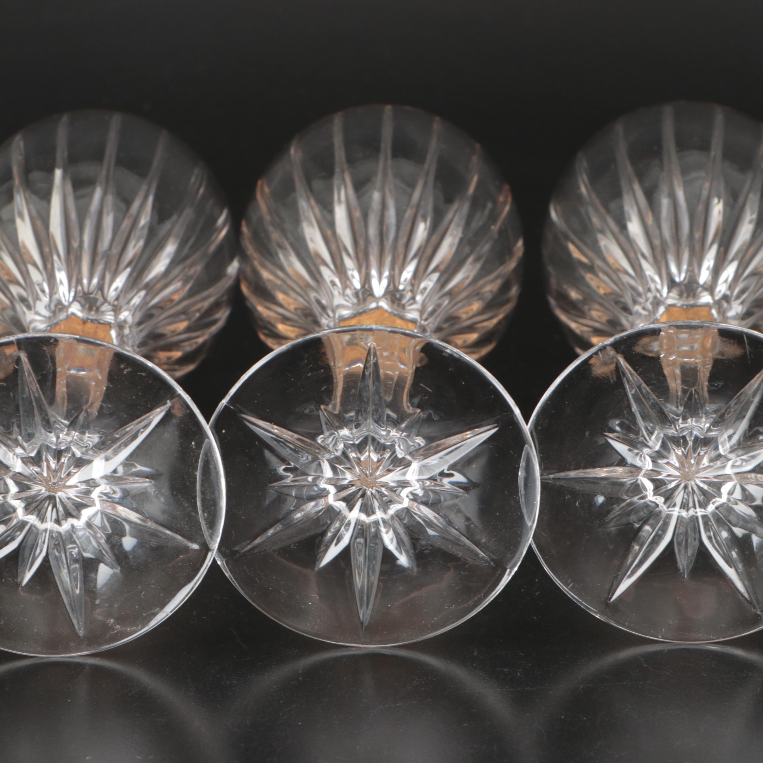 Crystal Wine Glasses with Other Old Fashioned Glasses and Tumblers