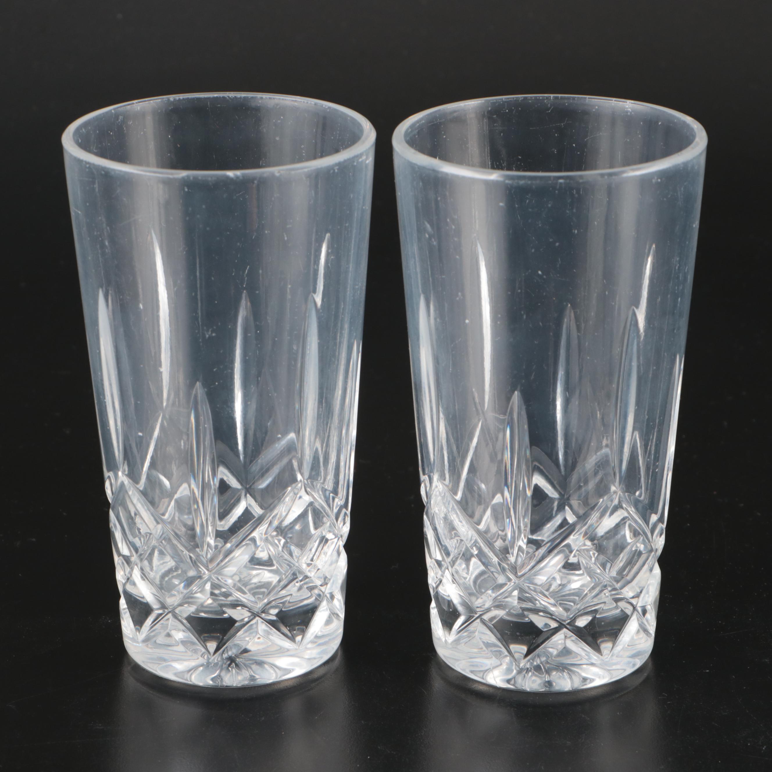 Crystal Wine Glasses with Other Old Fashioned Glasses and Tumblers