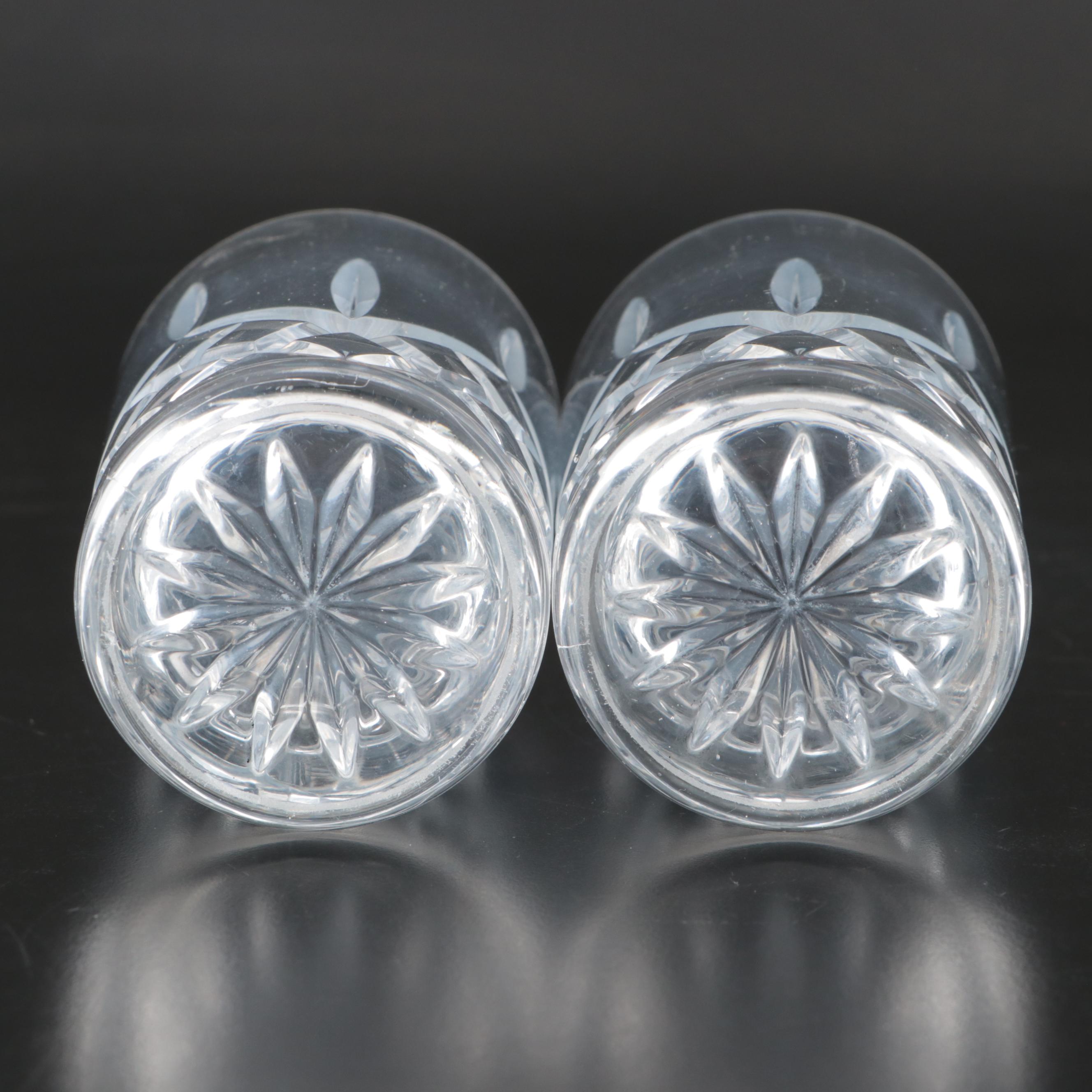 Crystal Wine Glasses with Other Old Fashioned Glasses and Tumblers