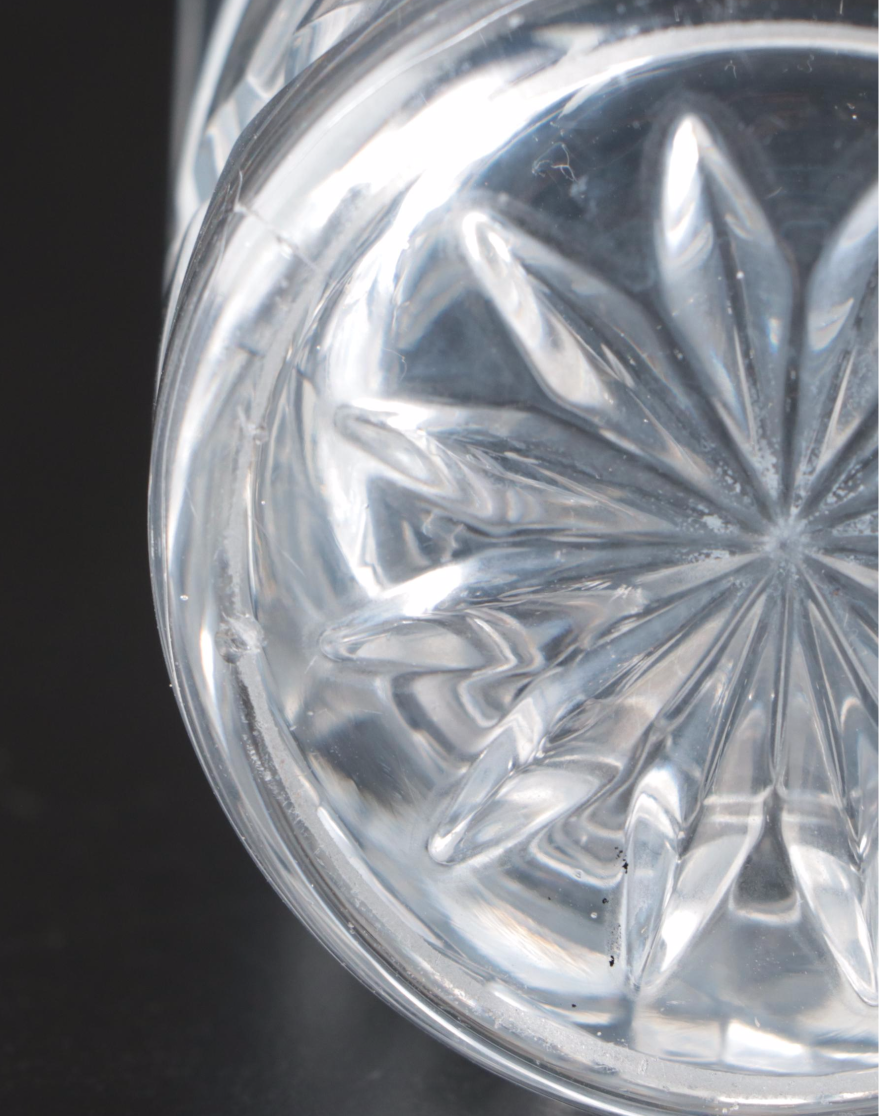 Crystal Wine Glasses with Other Old Fashioned Glasses and Tumblers