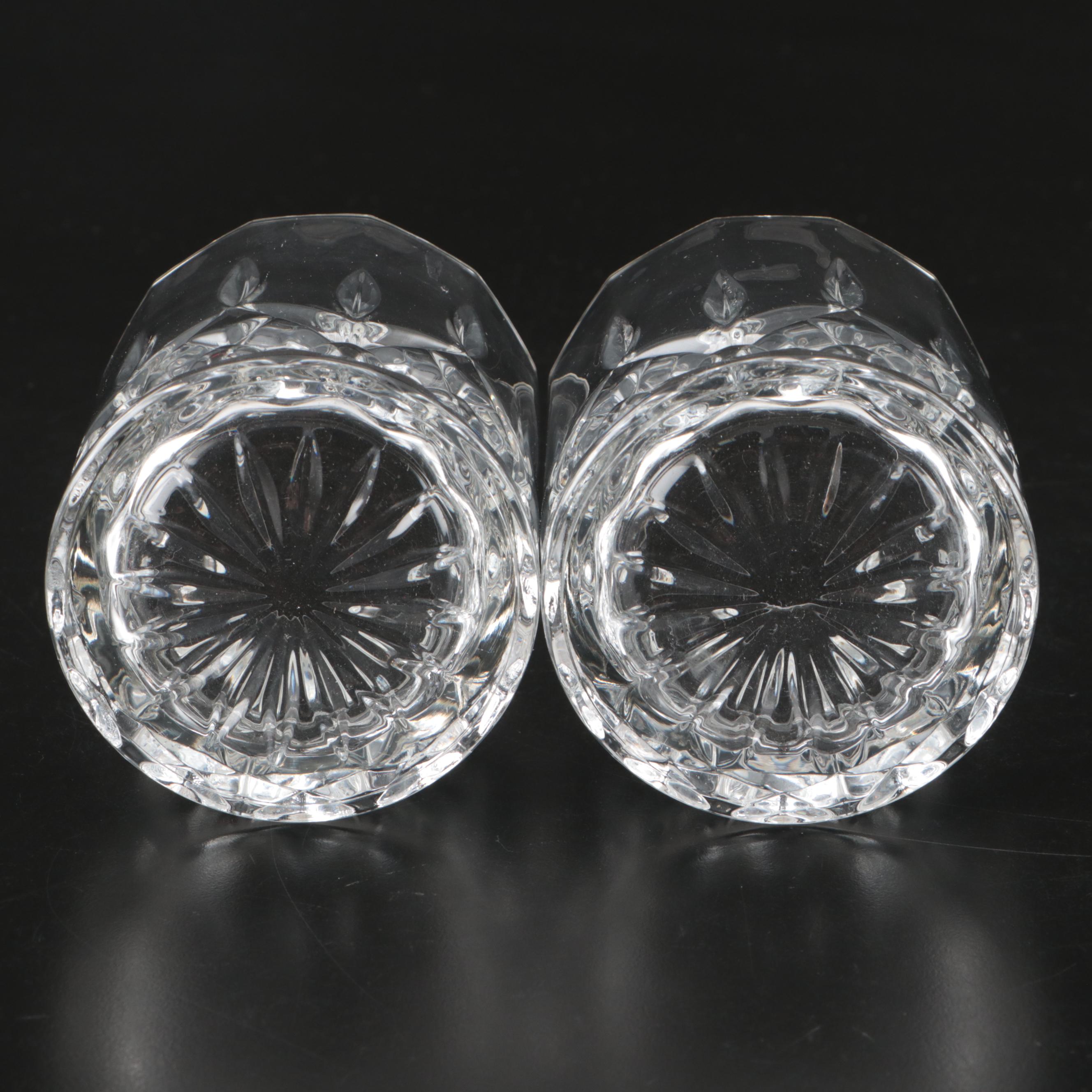 Crystal Wine Glasses with Other Old Fashioned Glasses and Tumblers