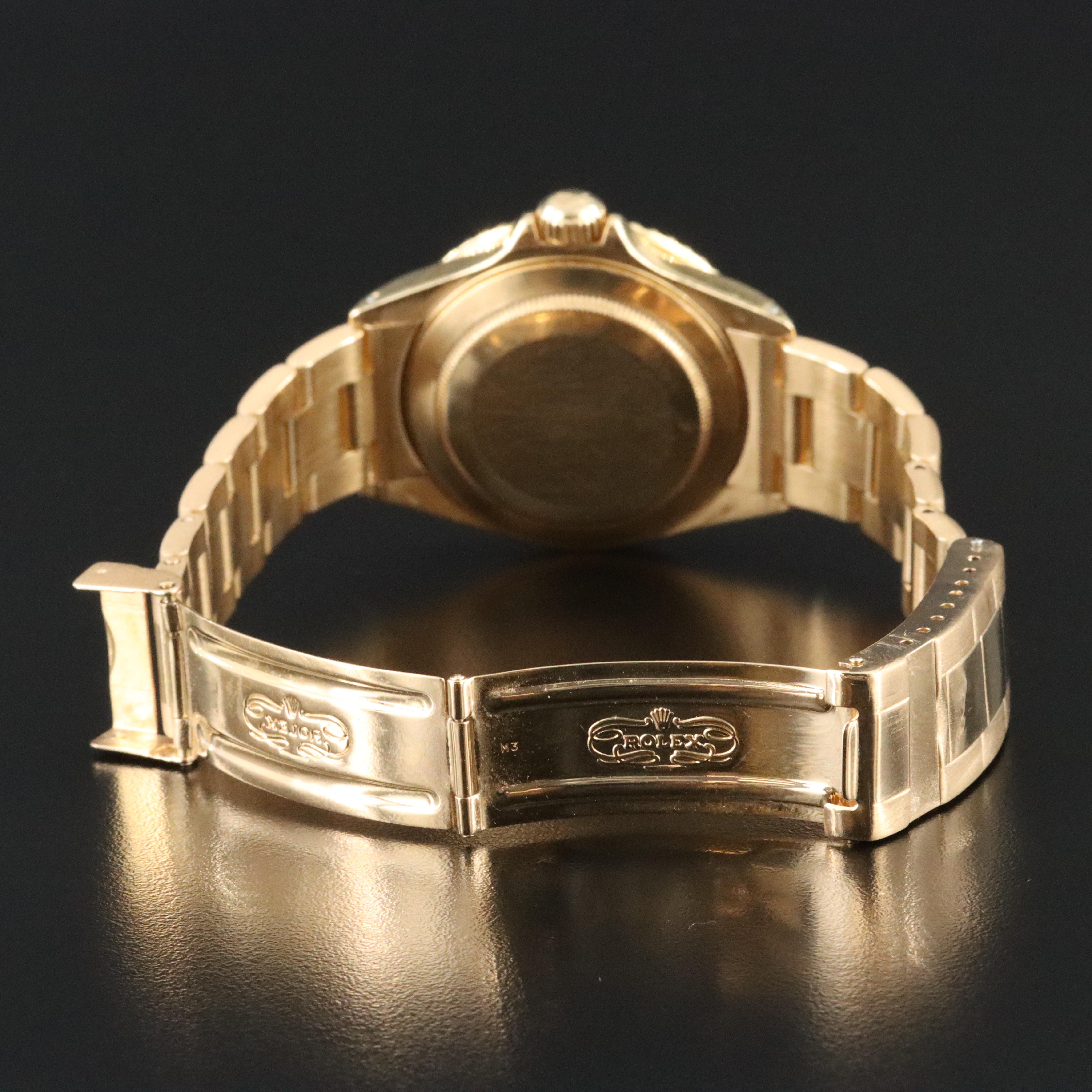 1987 Rolex Submariner Date Custom Diamond and Sapphire Dial Model 16618 Watch