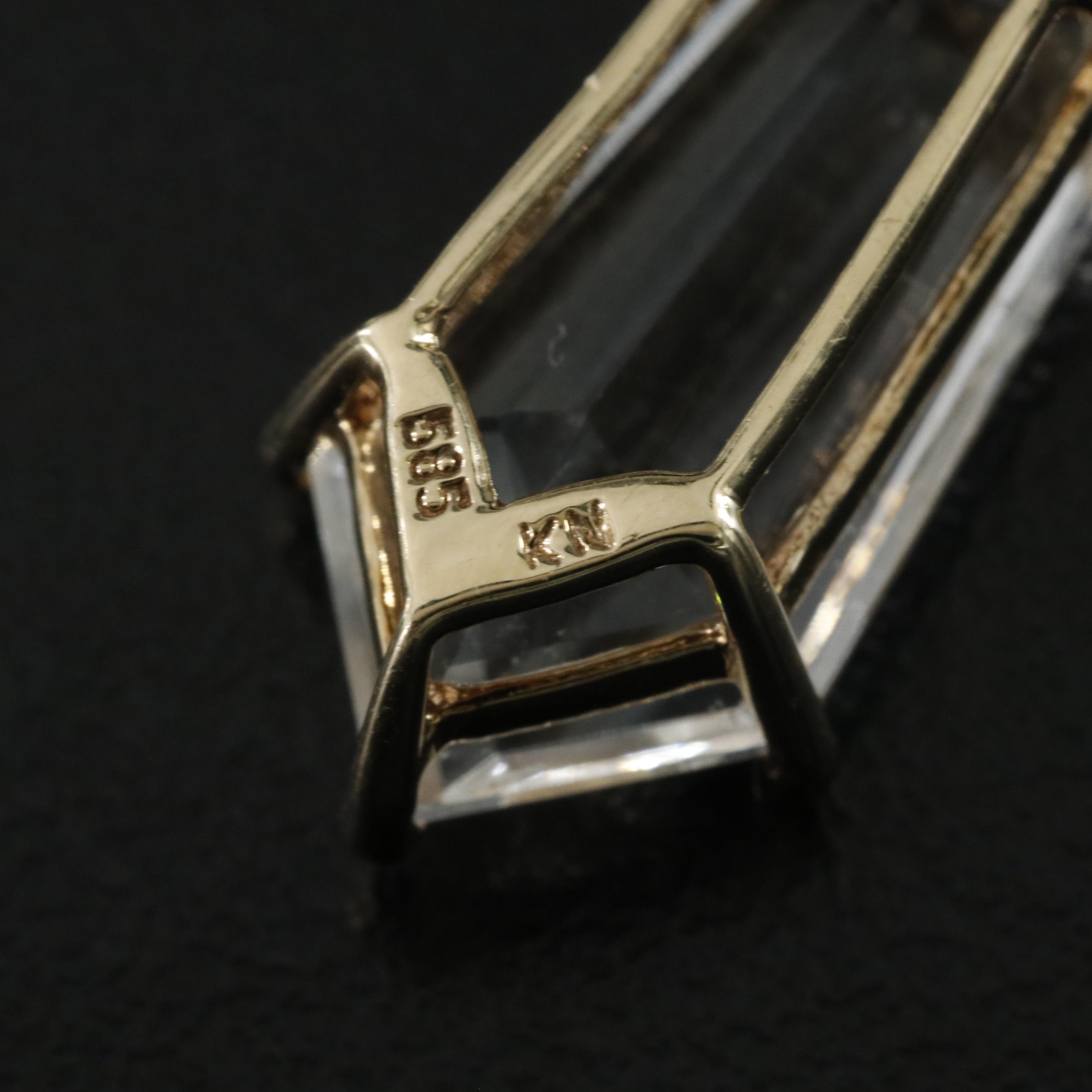 14K Aquamarine and Diamond Drop Earrings