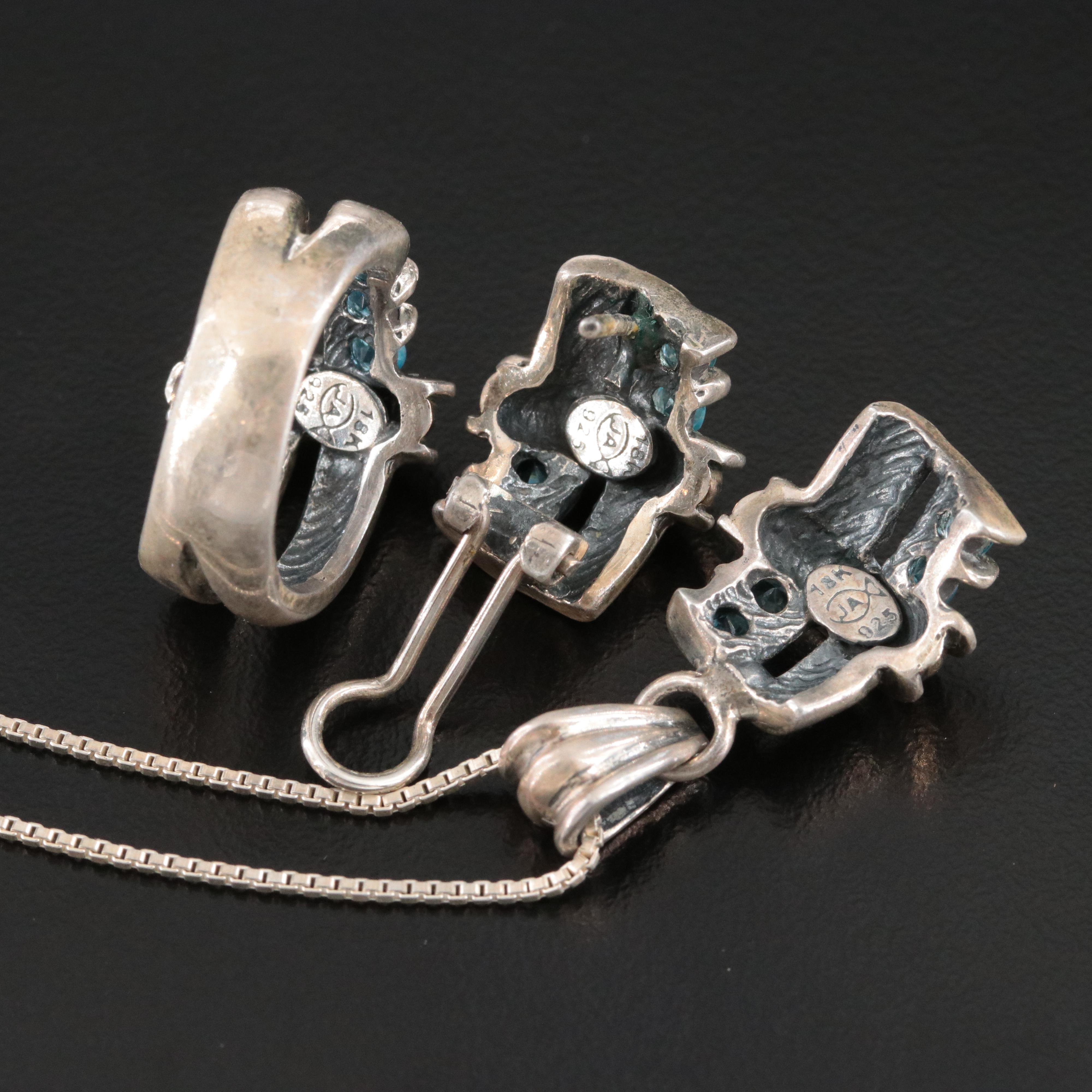 Sterling Faux Gemstone Jewelry Collection with 18K Accents