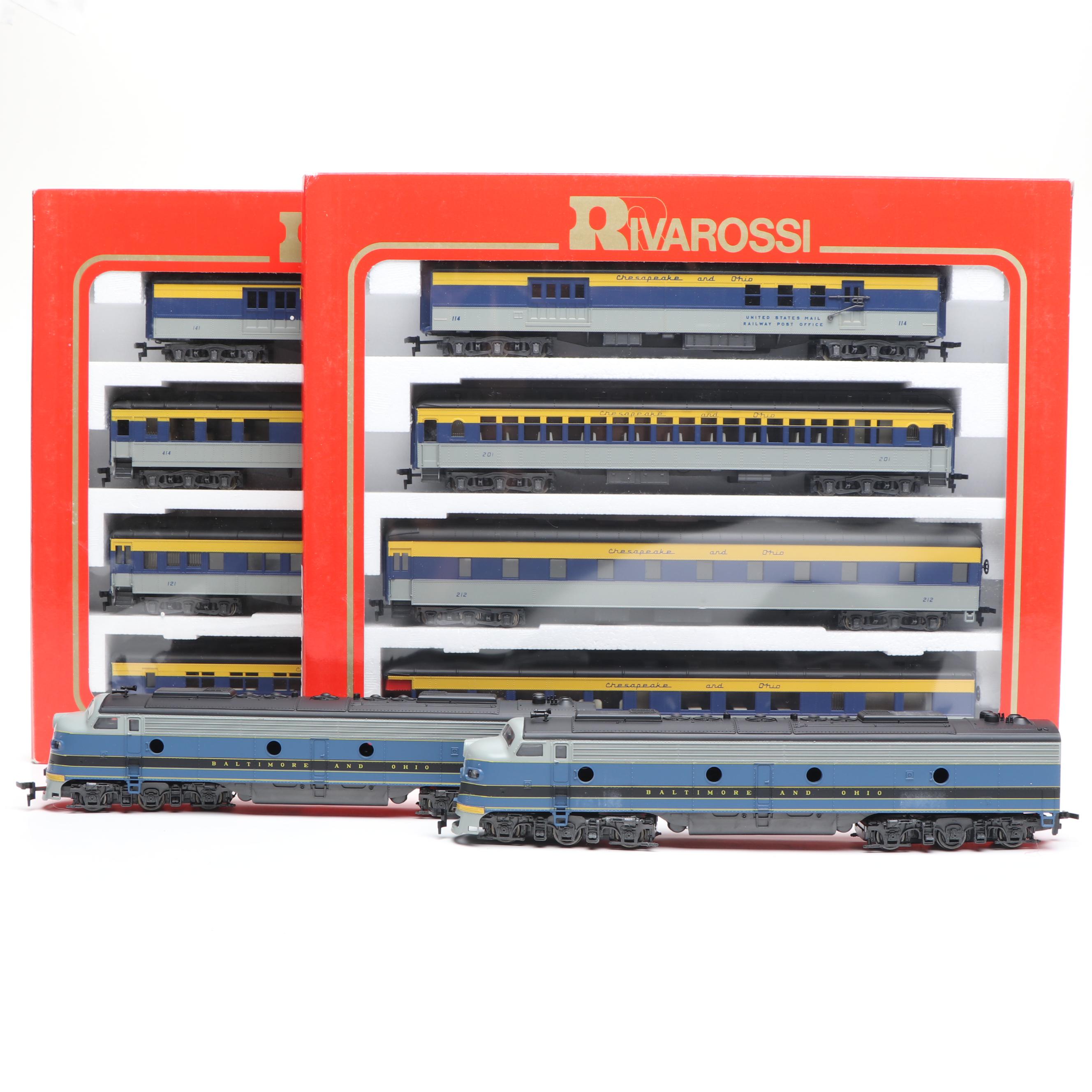 Rivarossi HO Scale "Chesapeake and Ohio" Train Cars
