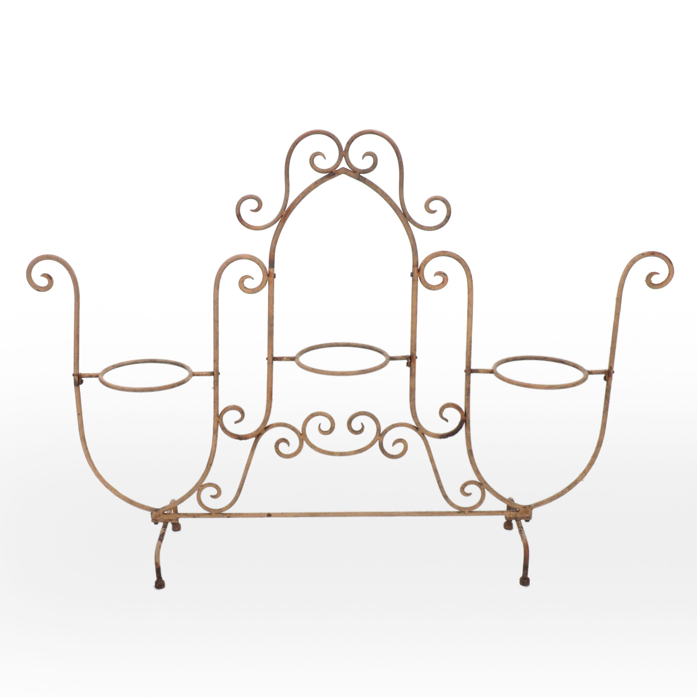 Scrolled Metal Plant Stand