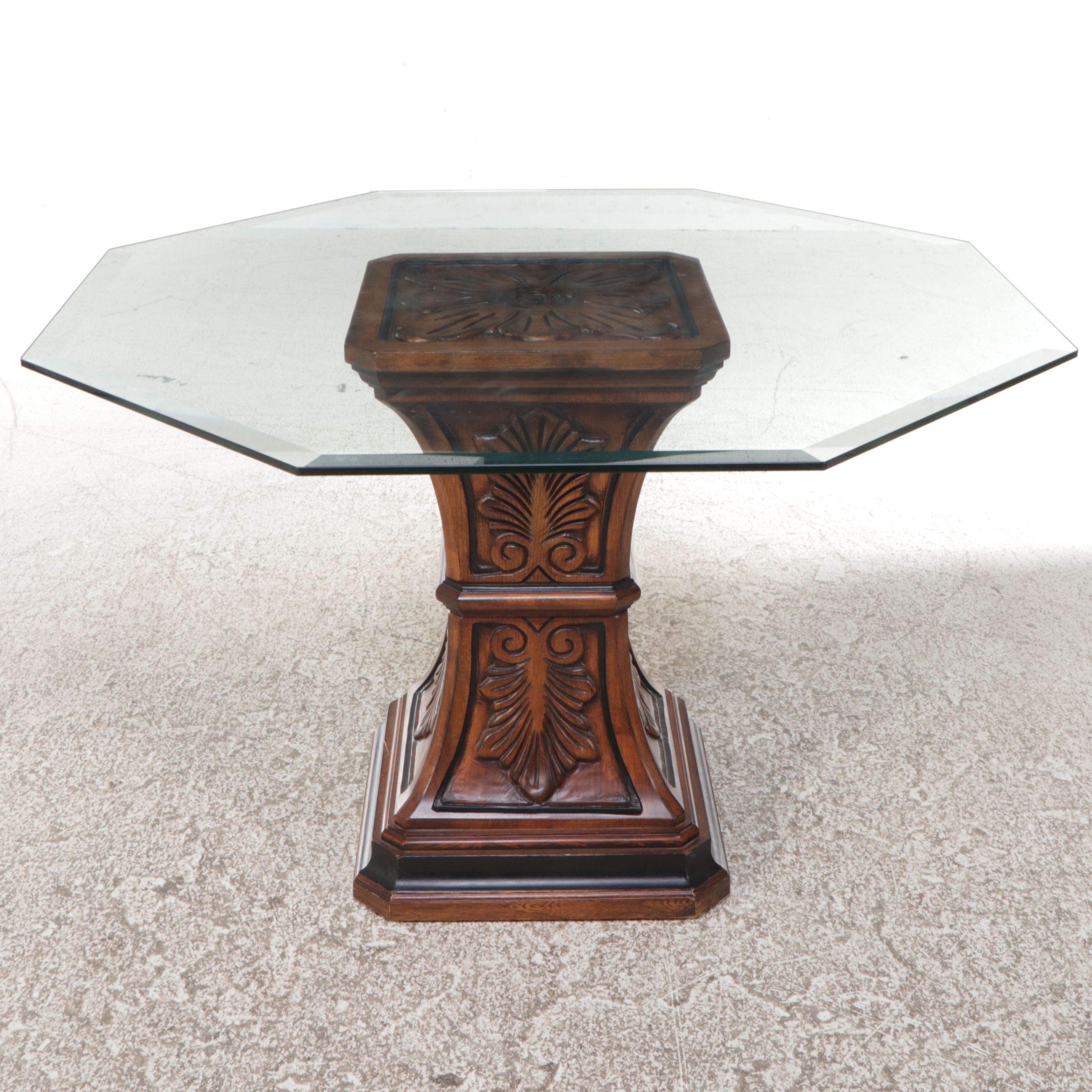 Louis XV Style Armchairs with Pedestal Table