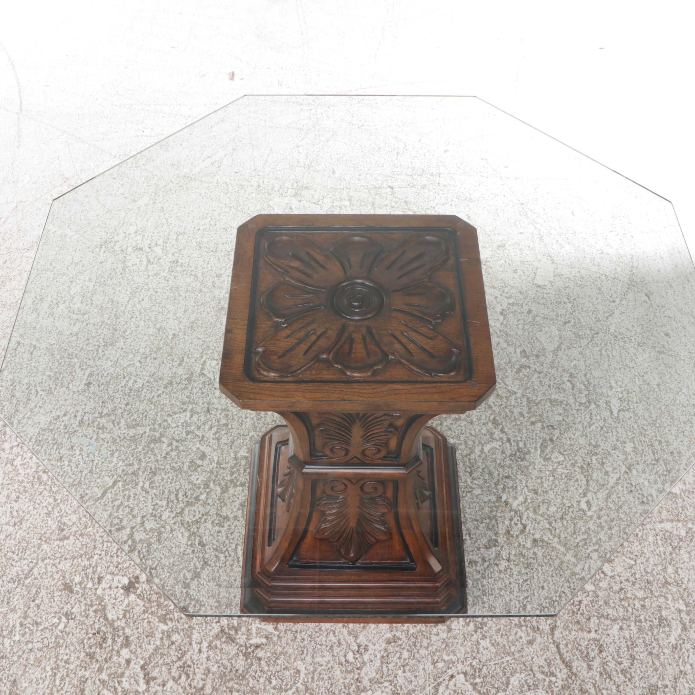 Louis XV Style Armchairs with Pedestal Table