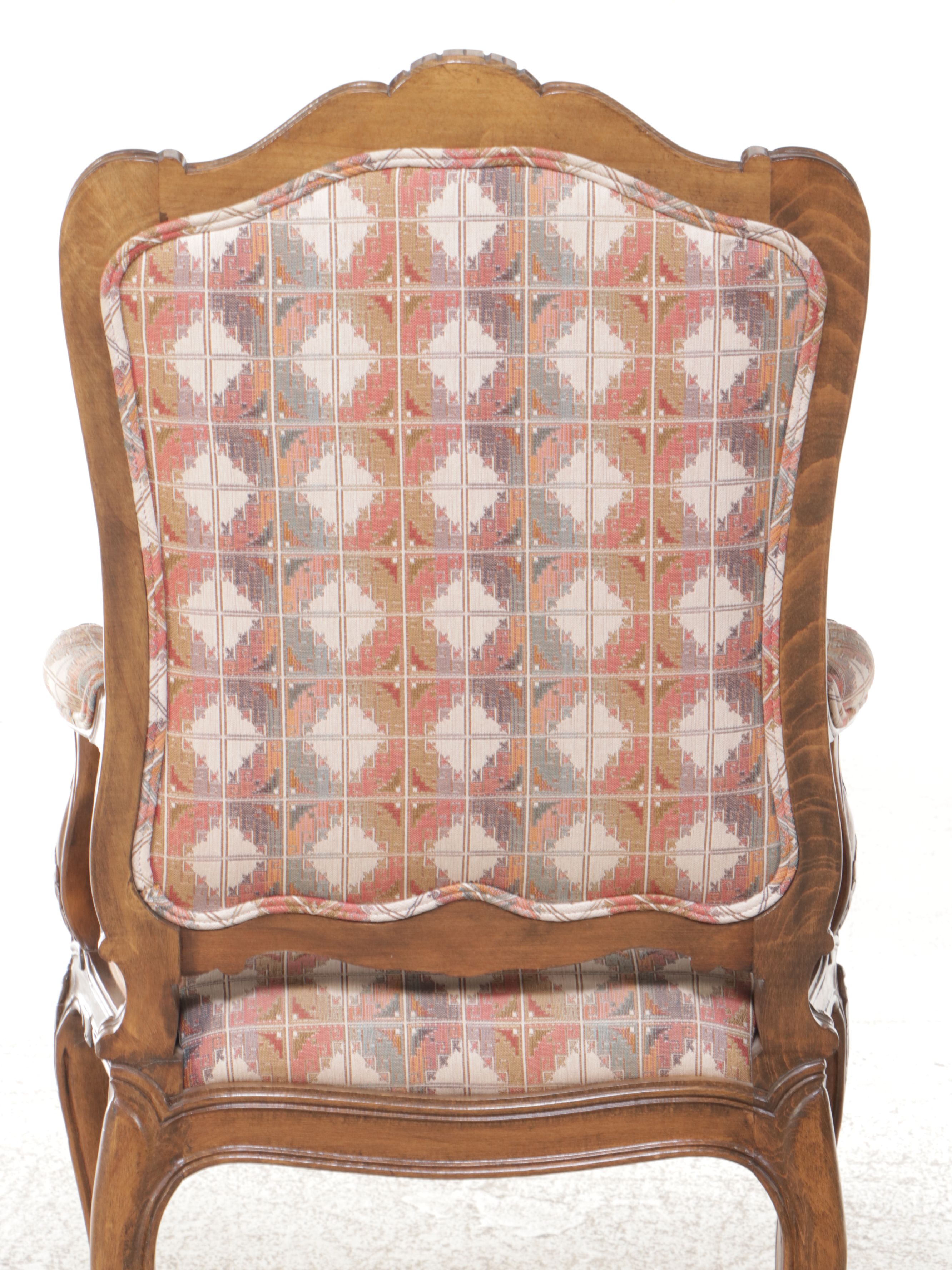 Louis XV Style Armchairs with Pedestal Table