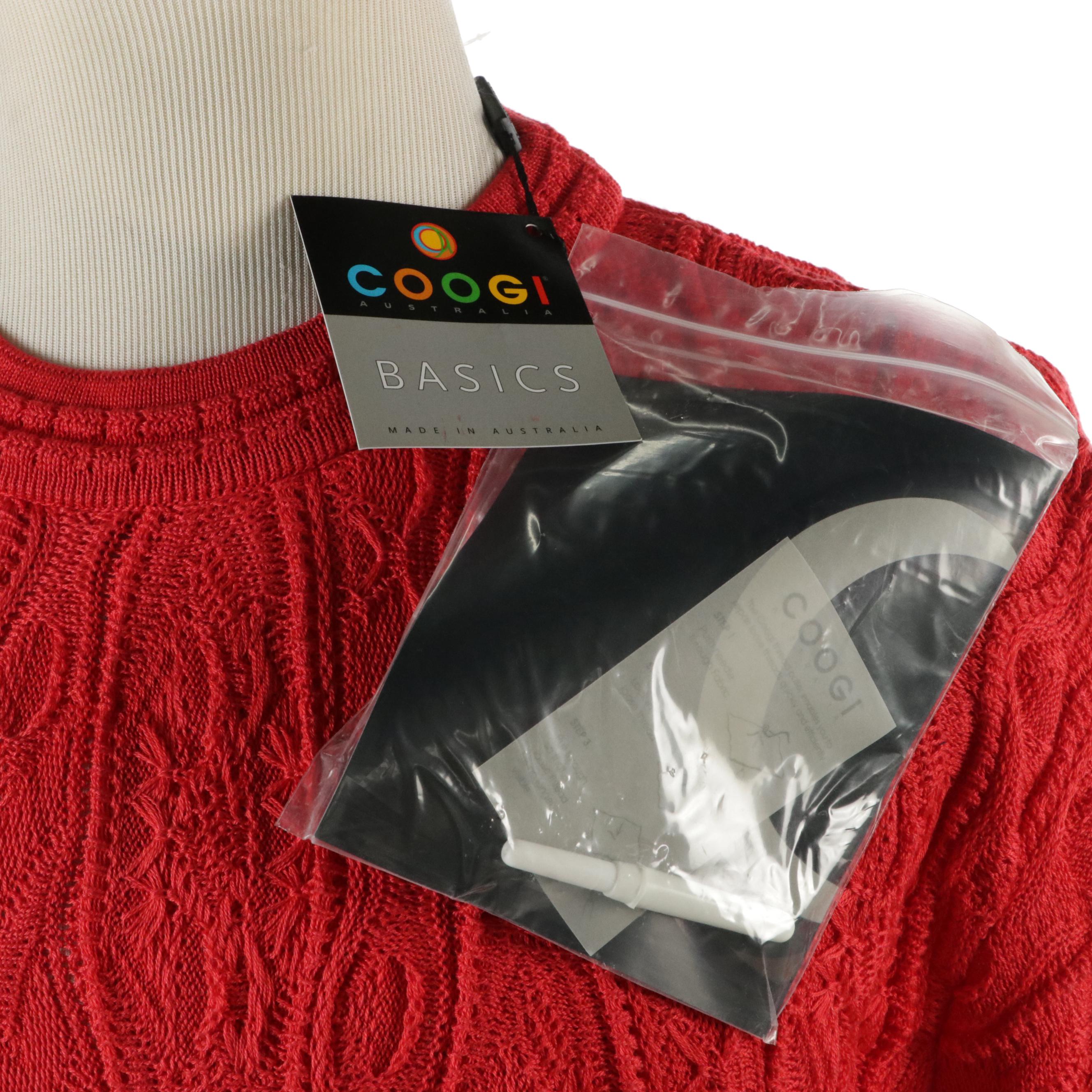 Men's COOGI Australia Basics Textured Knit Cotton Pullover Sweaters, With Tags