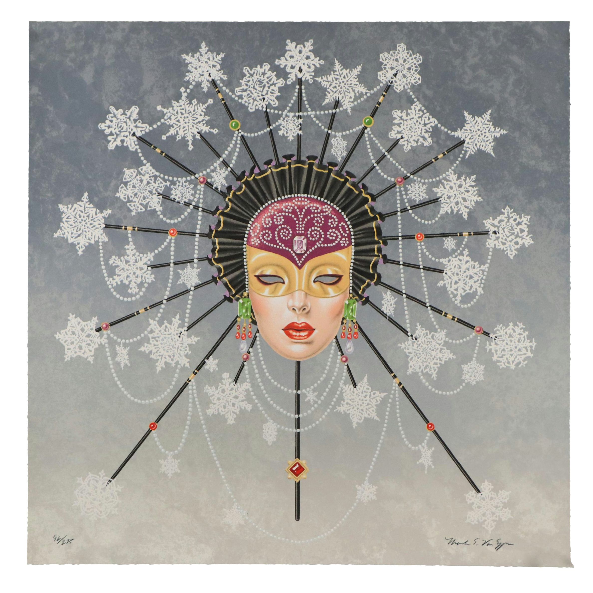 Mark E. Van Epps Lithograph "Winter," 1988